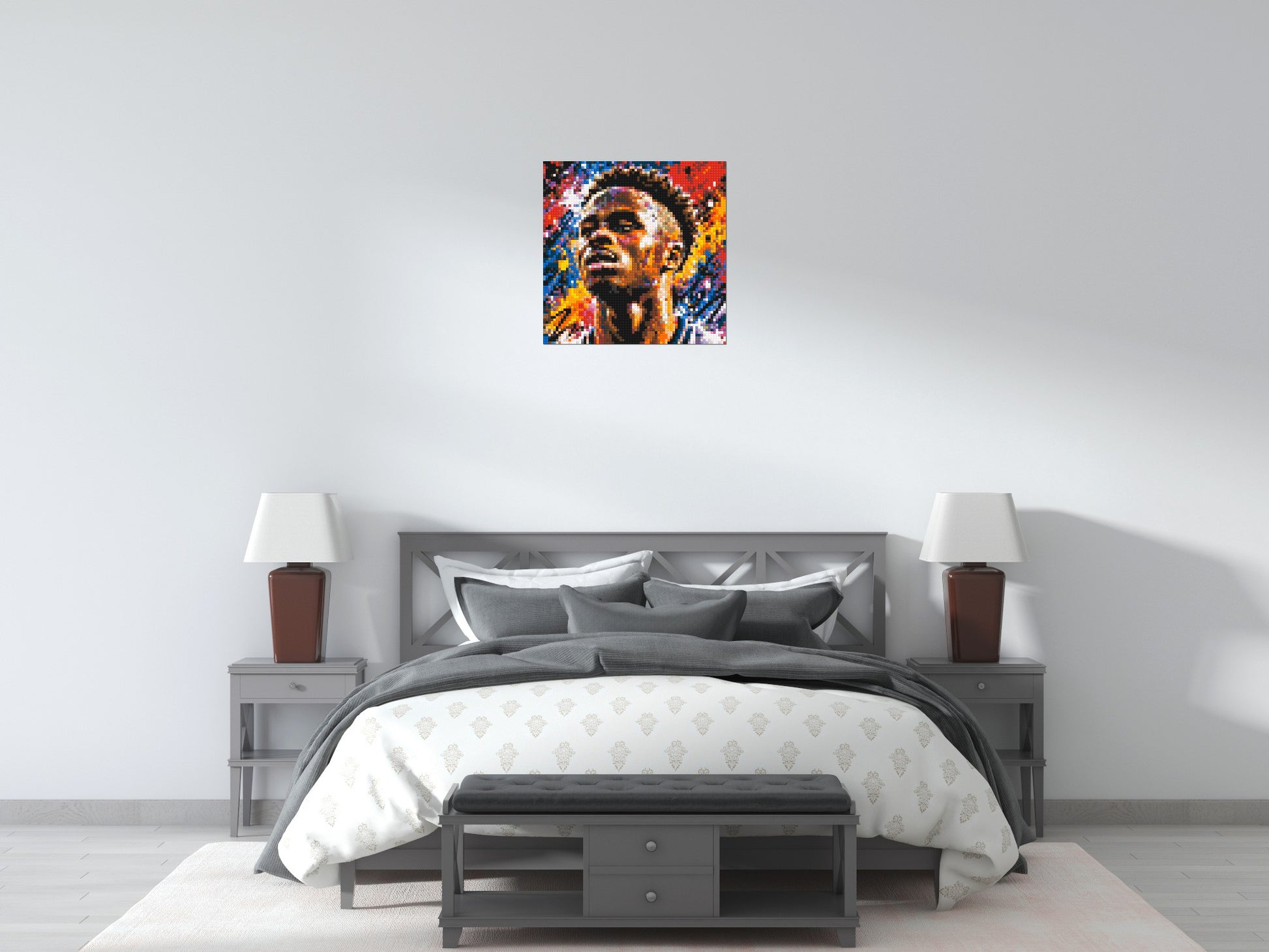 Bukayo Saka Urban Pop - Brick Art Mosaic Kit 3x3 scene