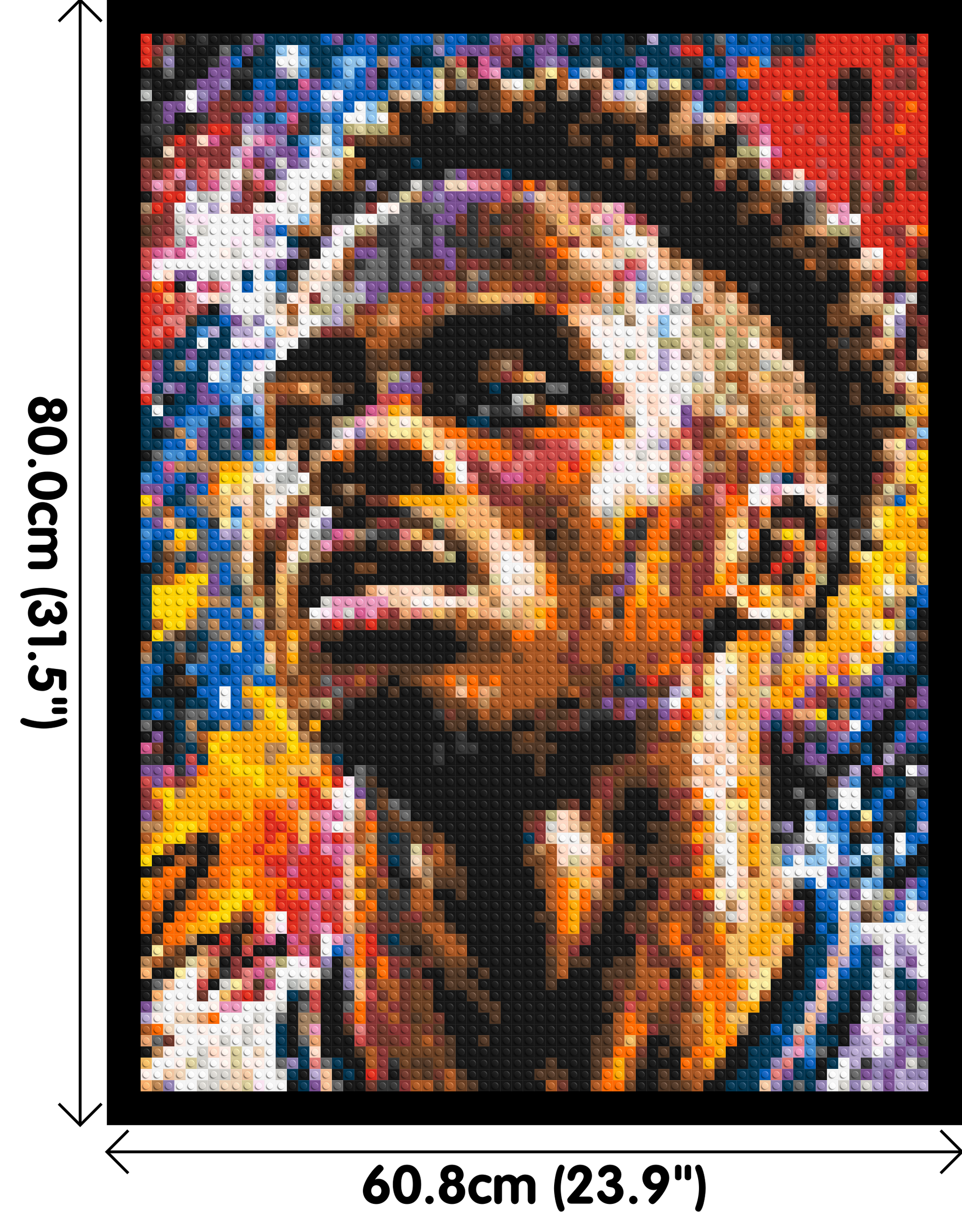 Bukayo Saka Urban Pop - Brick Art Mosaic Kit 3x4 dimensions with frame