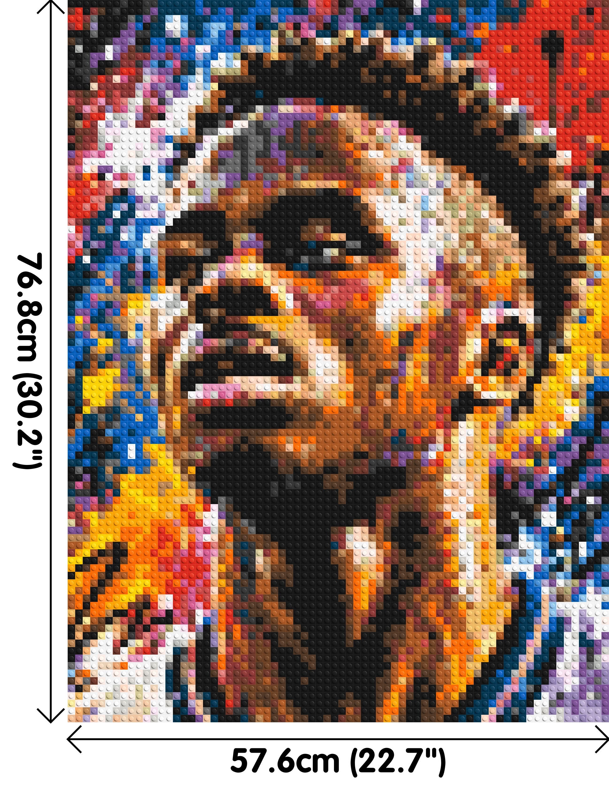 Bukayo Saka Urban Pop - Brick Art Mosaic Kit 3x4 dimensions