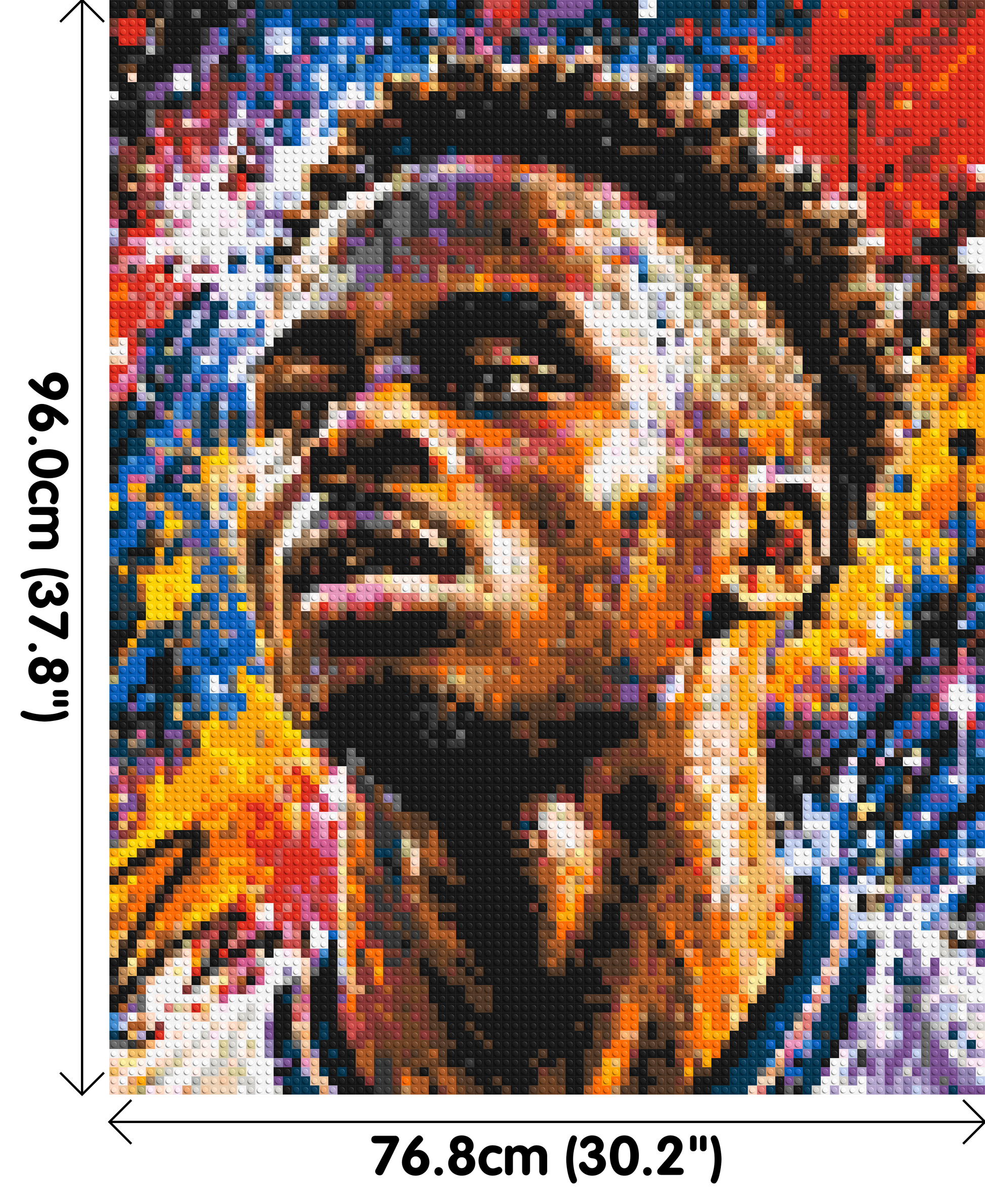 Bukayo Saka Urban Pop - Brick Art Mosaic Kit 4x5 dimensions