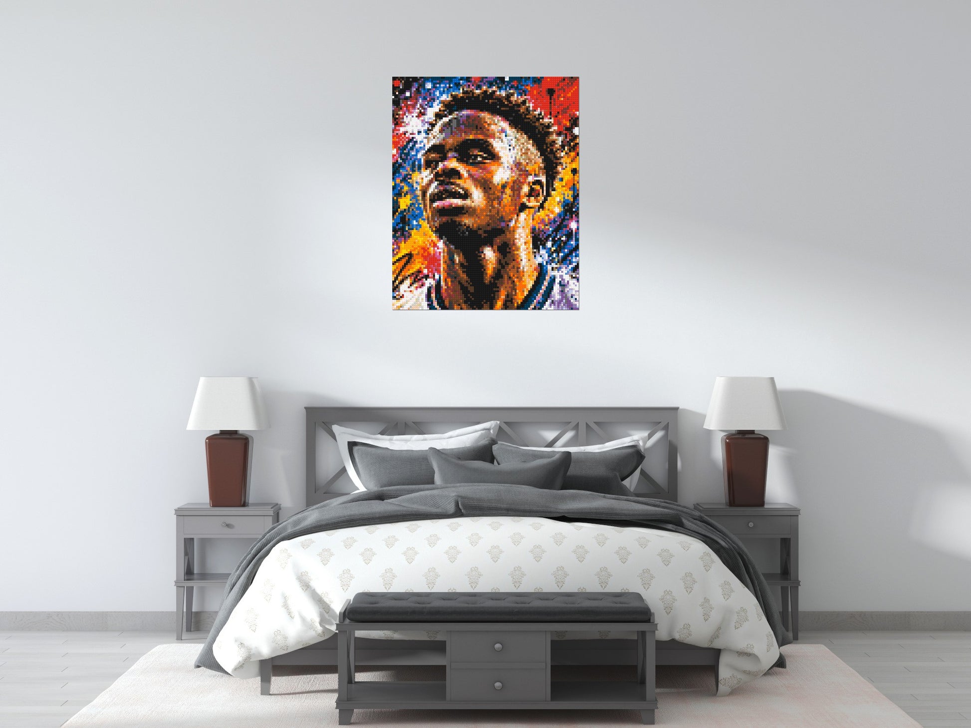 Bukayo Saka Urban Pop - Brick Art Mosaic Kit 4x5 scene