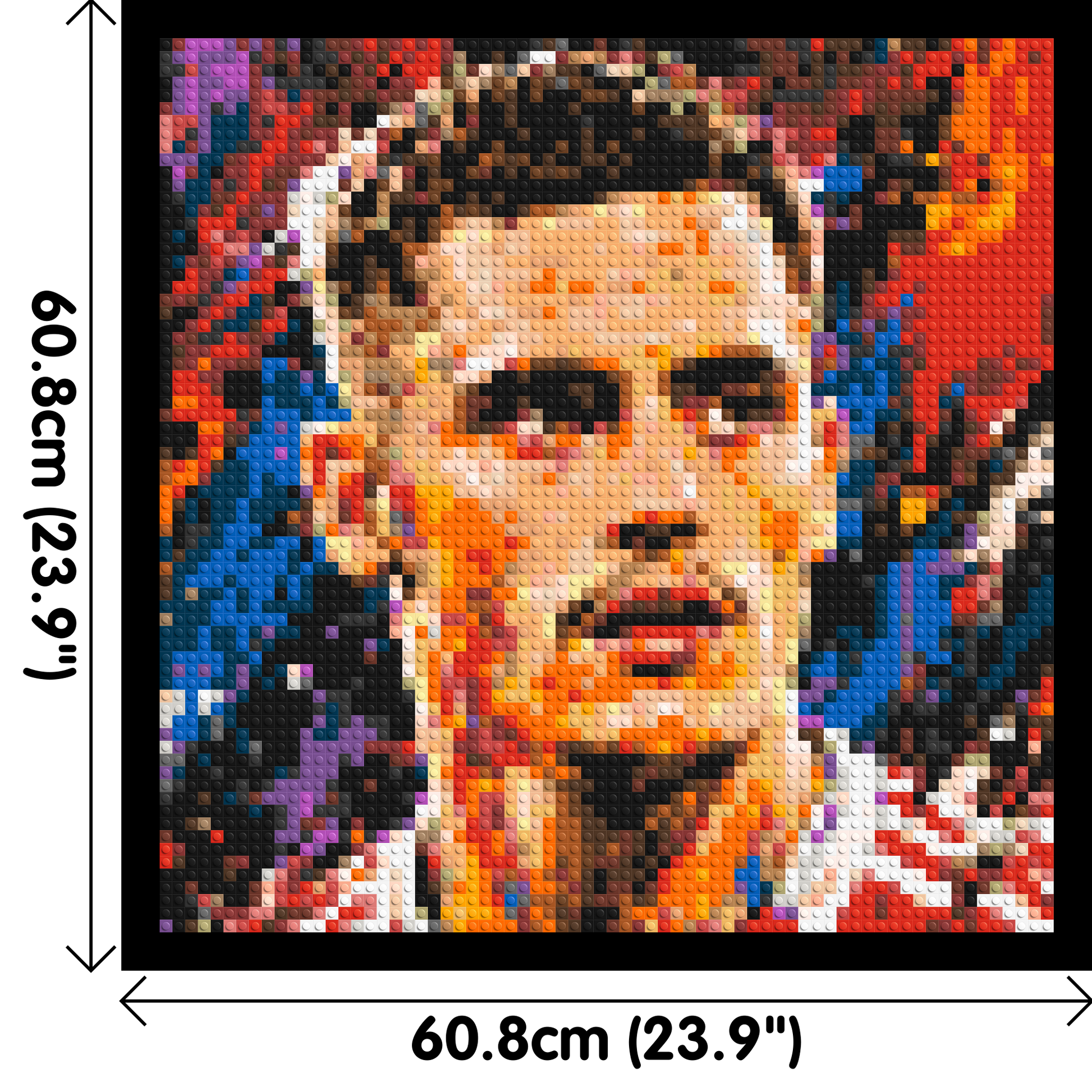 Florian Wirtz Urban Pop - Brick Art Mosaic Kit 3x3 dimensions with frame