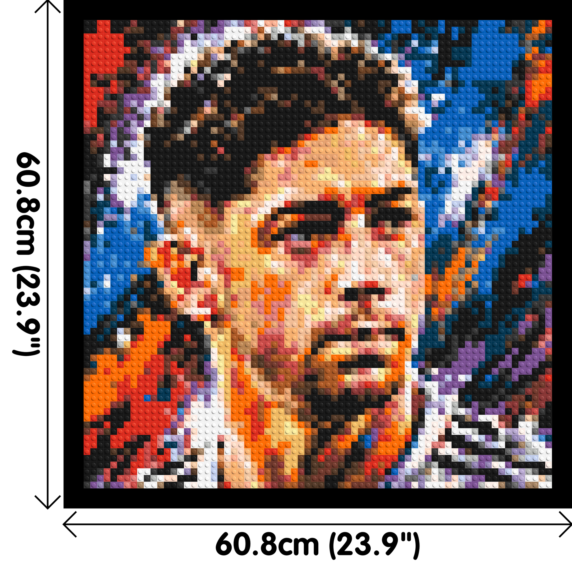 Federico Valverde Urban Pop - Brick Art Mosaic Kit 3x3 dimensions with frame