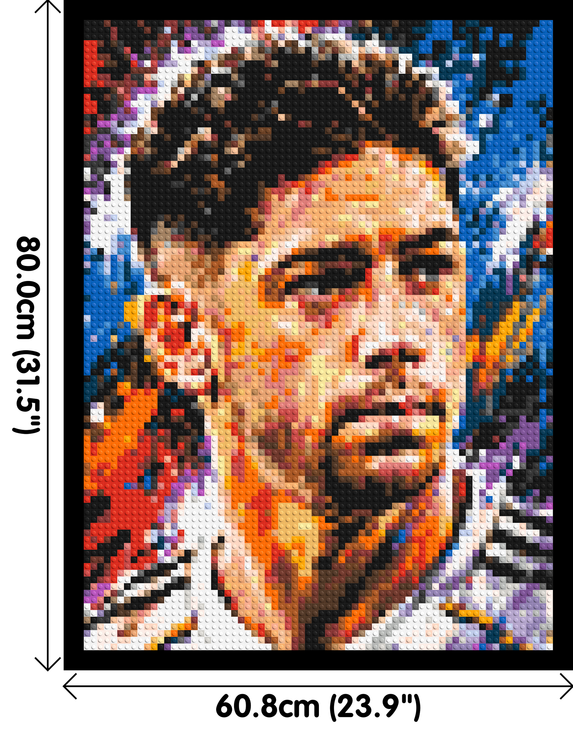 Federico Valverde Urban Pop - Brick Art Mosaic Kit 3x4 dimensions with frame