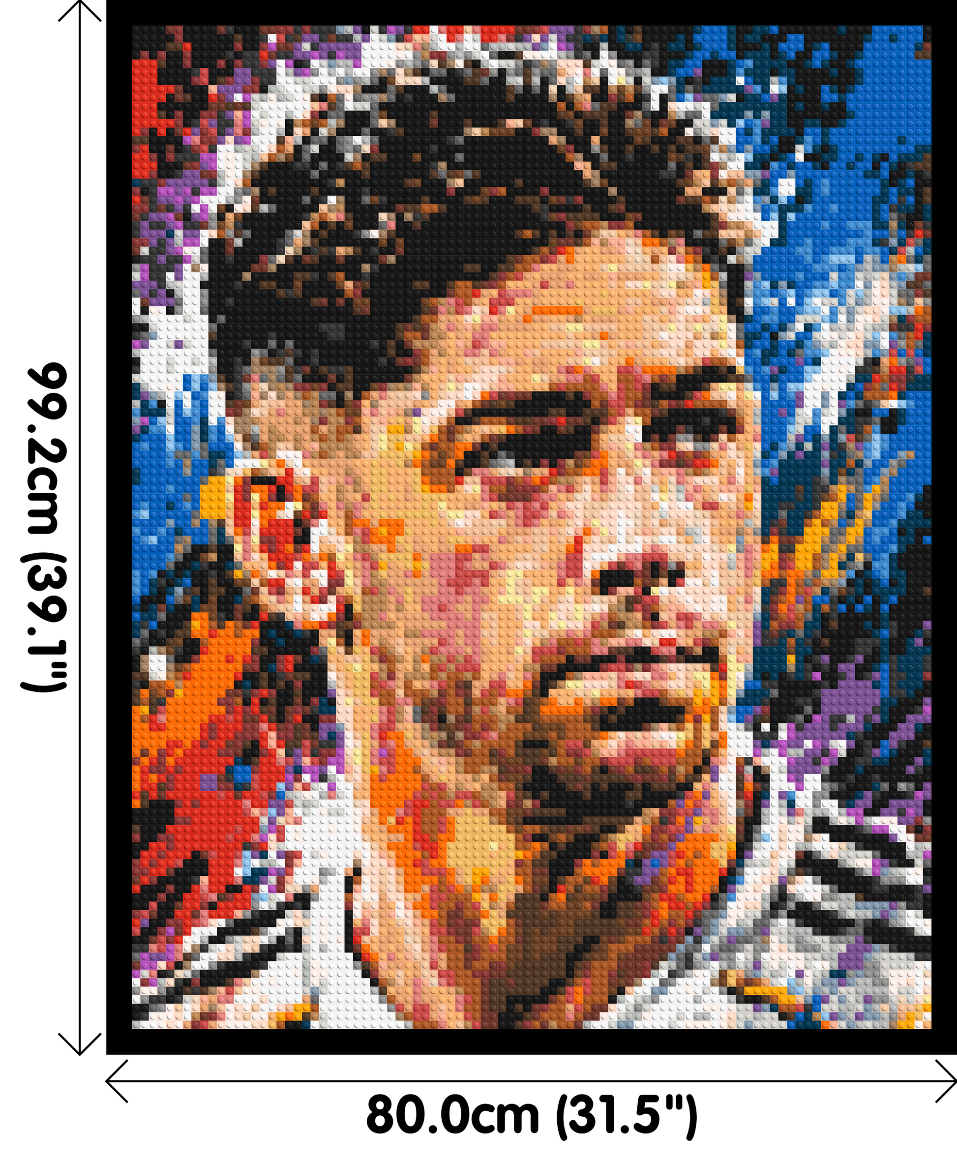 Federico Valverde Urban Pop - Brick Art Mosaic Kit 4x5 dimensions with frame
