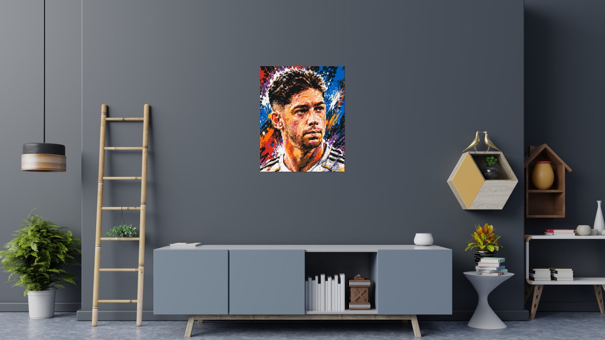 Federico Valverde Urban Pop - Brick Art Mosaic Kit 4x5 scene