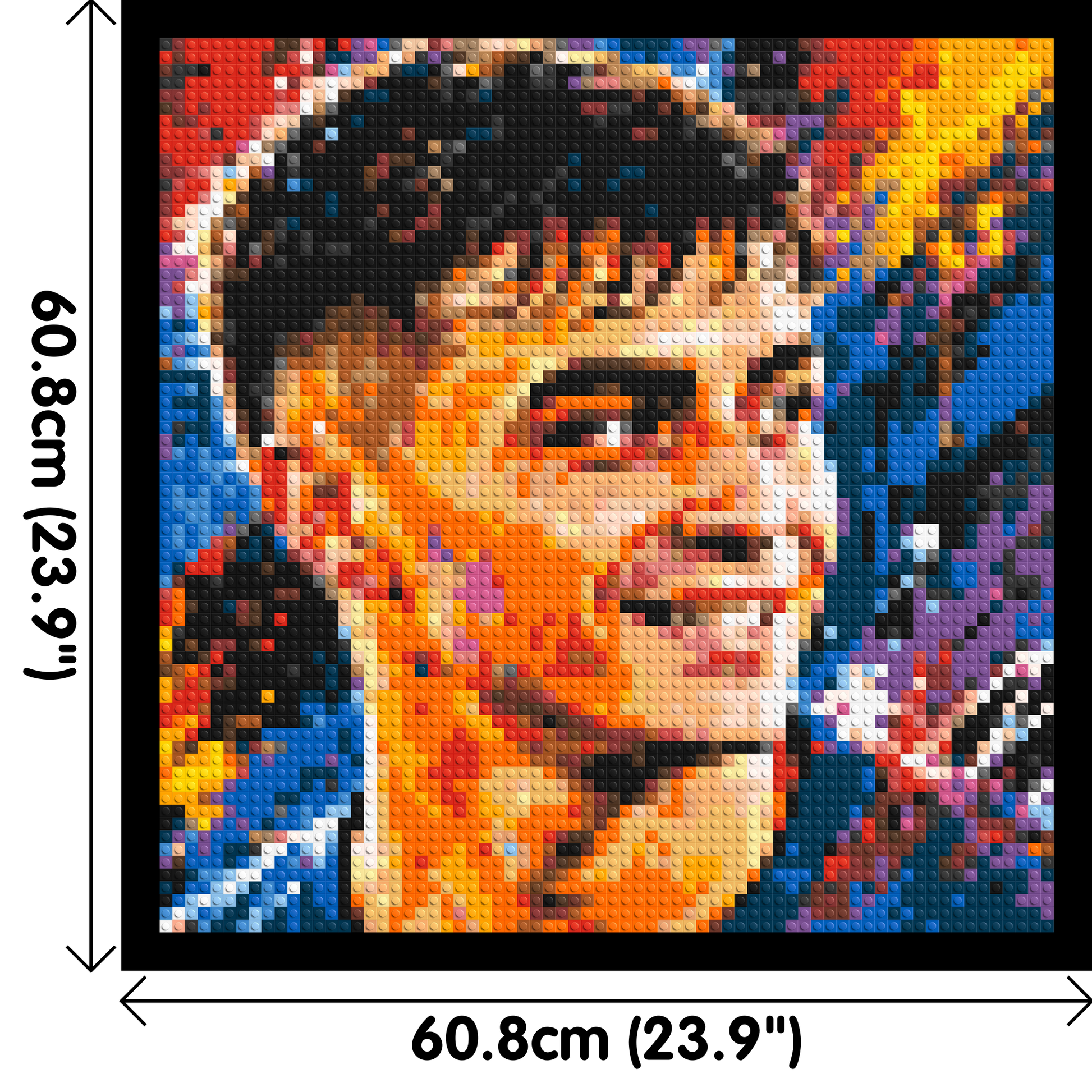 Pedri Urban Pop - Brick Art Mosaic Kit 3x3 dimensions with frame