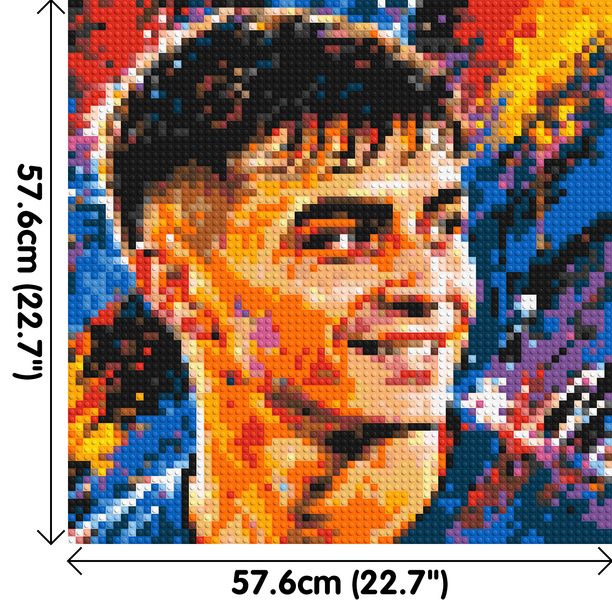 Pedri Urban Pop - Brick Art Mosaic Kit 3x3 dimensions