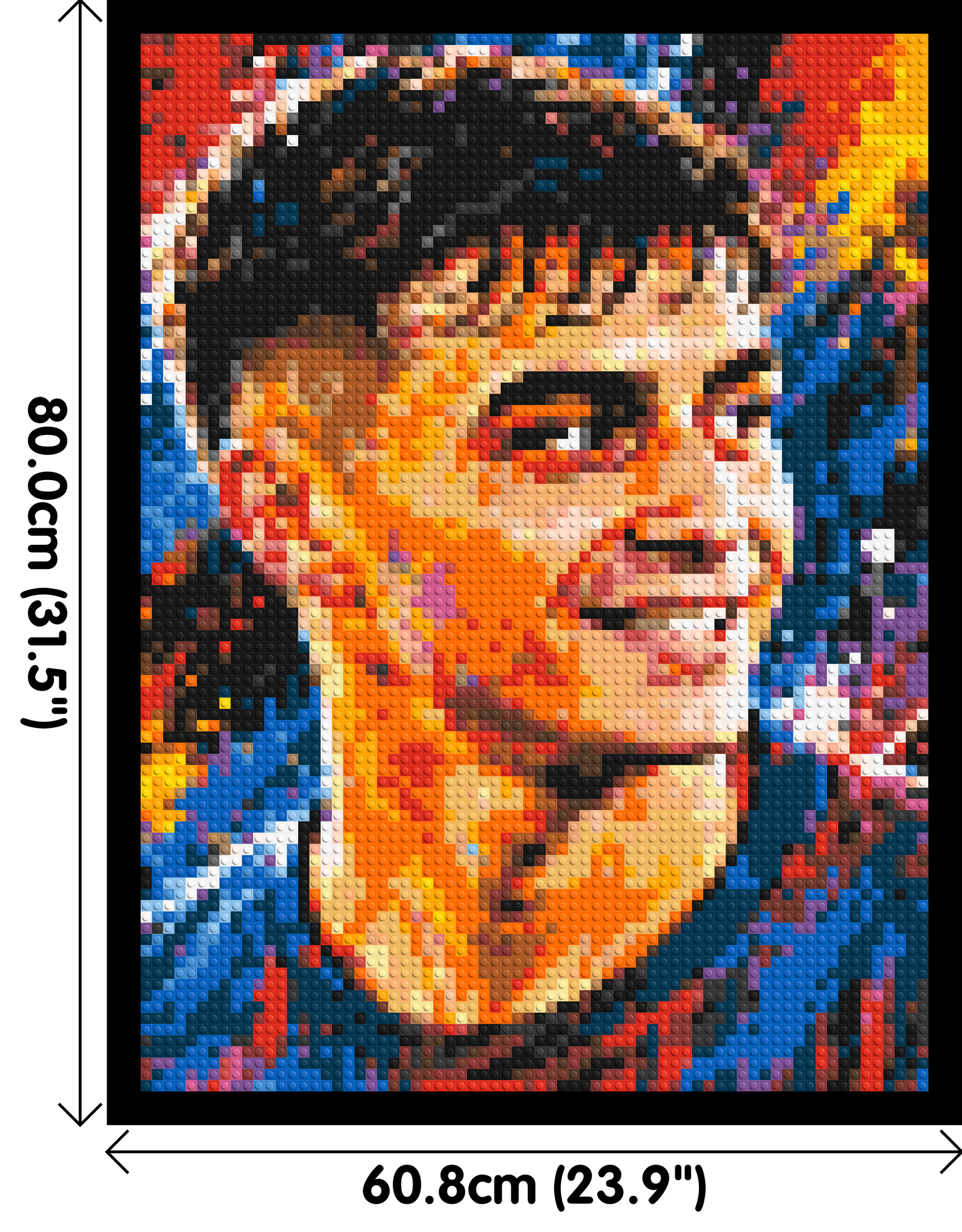 Pedri Urban Pop - Brick Art Mosaic Kit 3x4 dimensions with frame