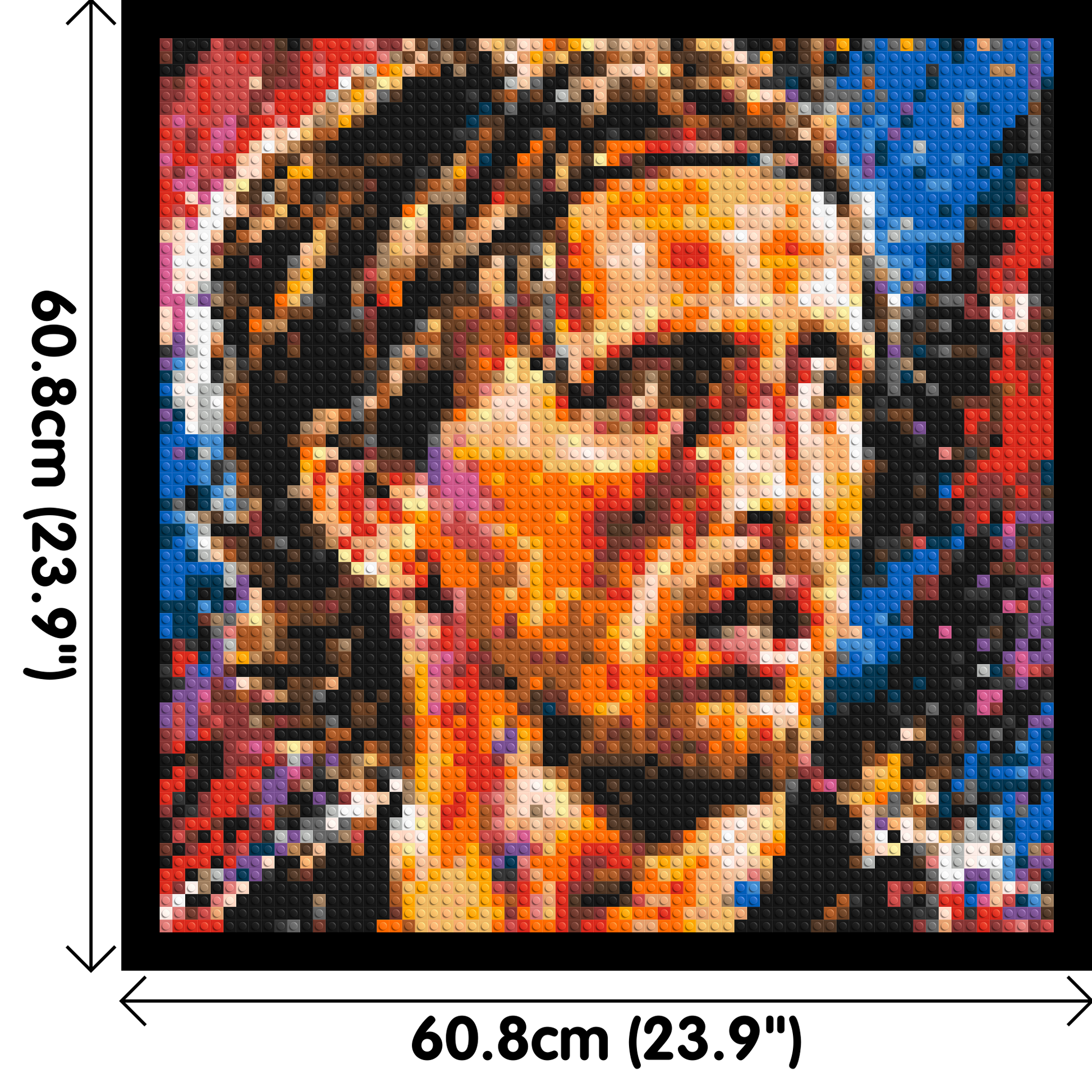 Luka Modrić Urban Pop - Brick Art Mosaic Kit 3x3 dimensions with frame