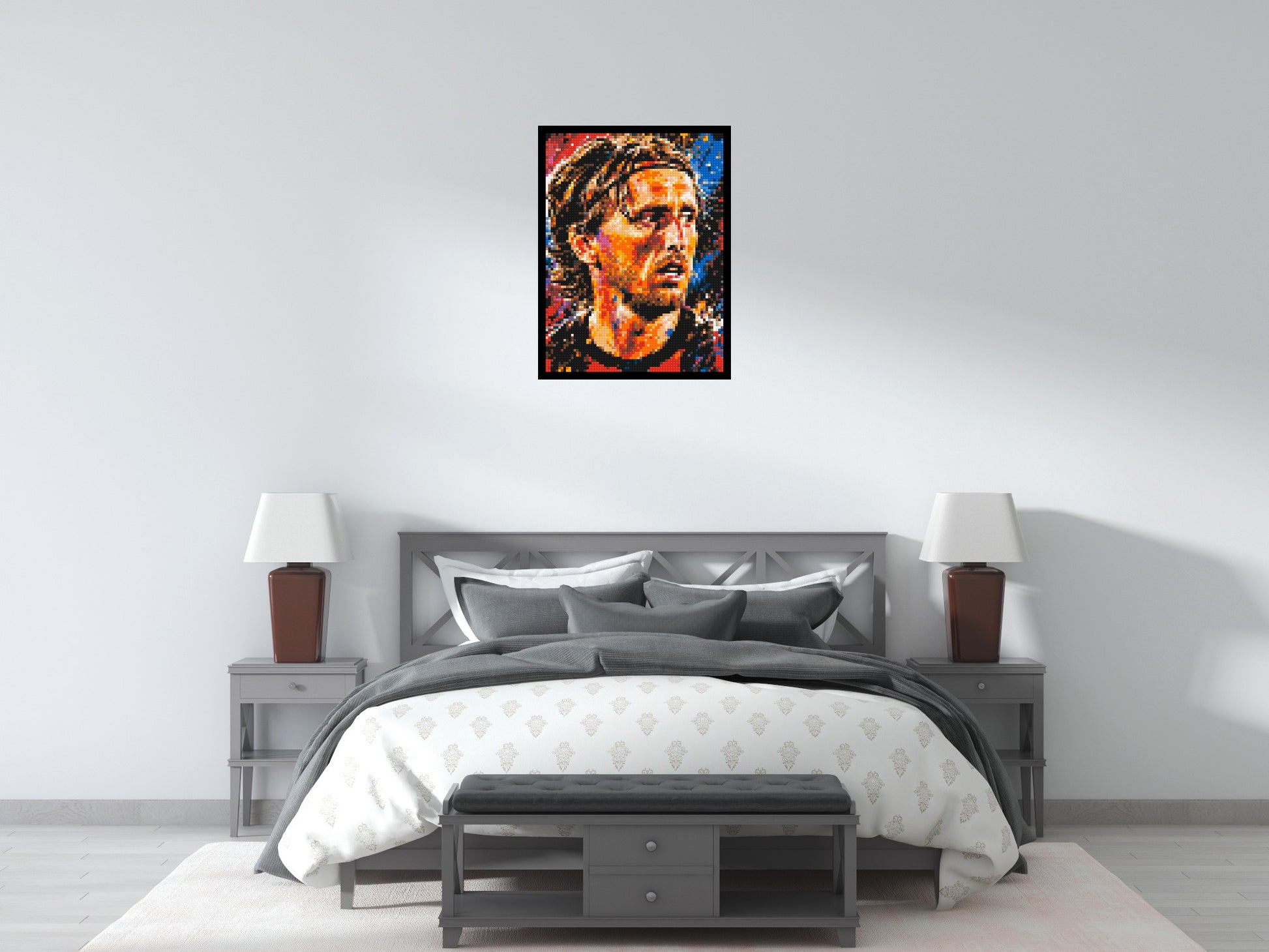 Luka Modrić Urban Pop - Brick Art Mosaic Kit 3x4 scene with frame