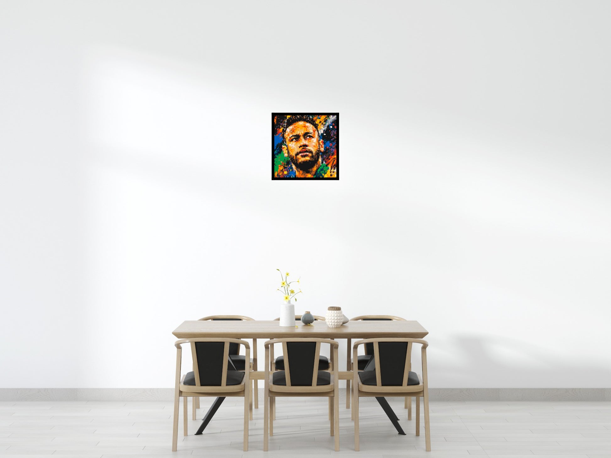 Neymar Urban Pop - Brick Art Mosaic Kit 3x3 scene with frame