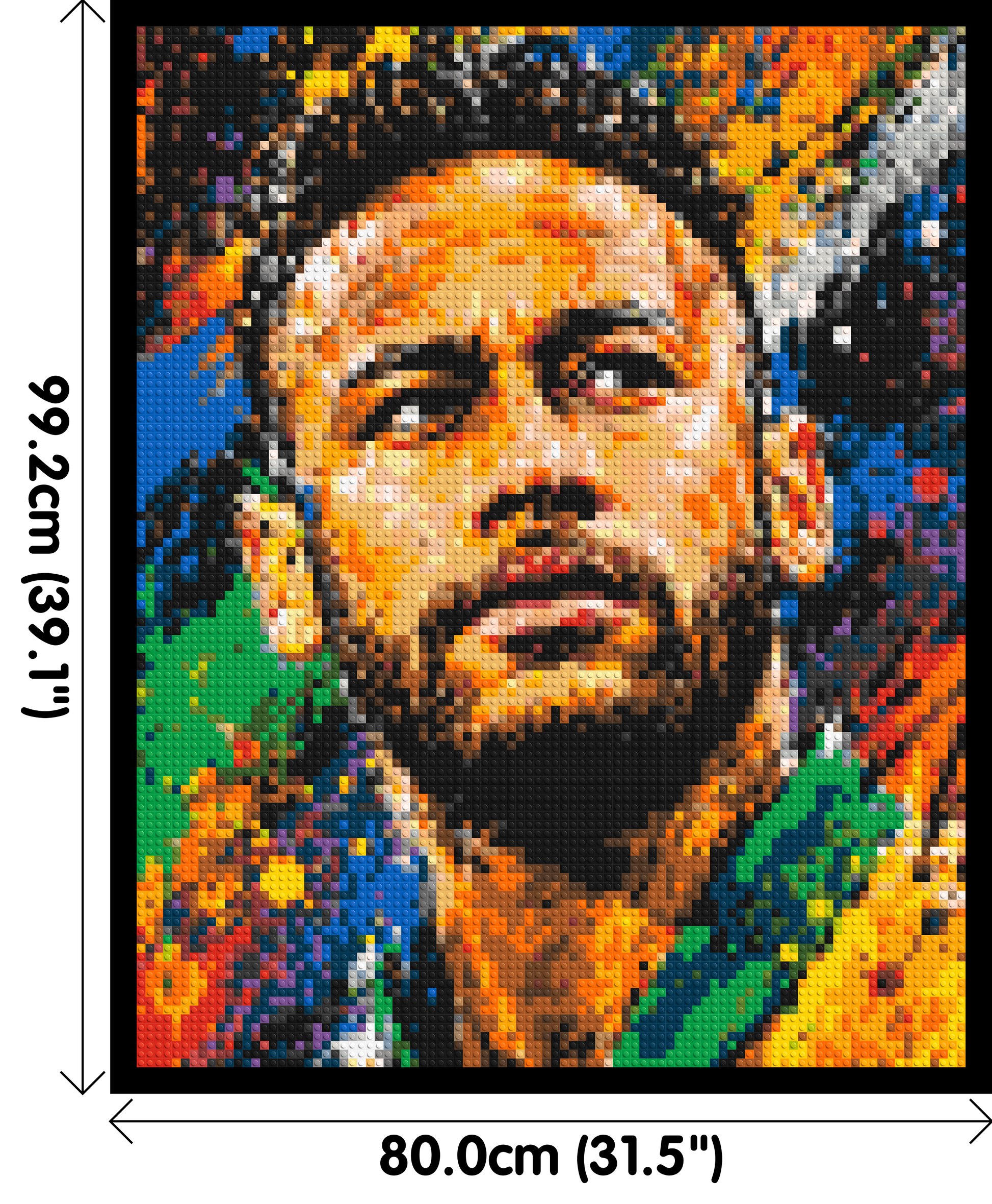 Neymar Urban Pop - Brick Art Mosaic Kit 4x5 dimensions with frame