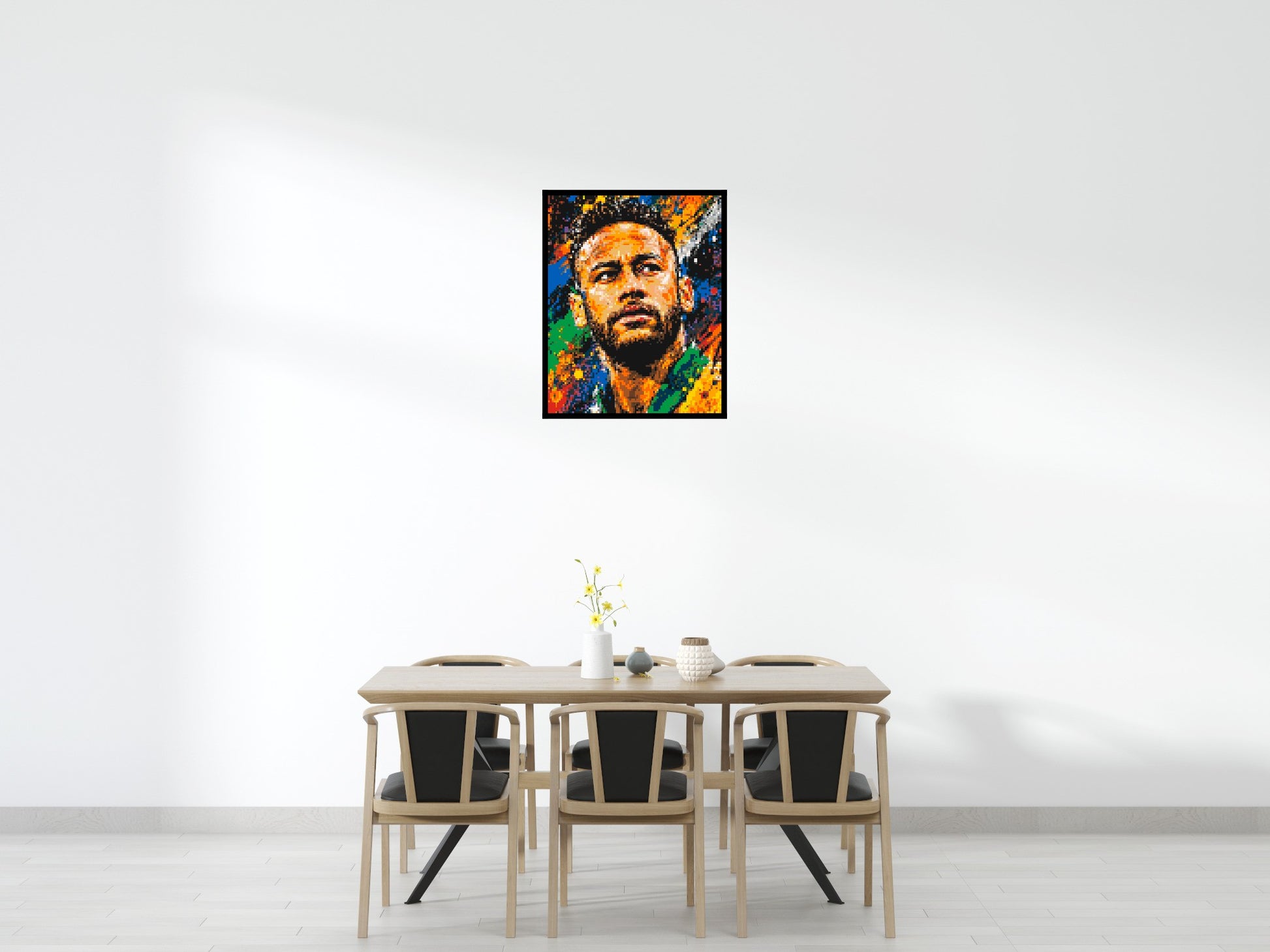 Neymar Urban Pop - Brick Art Mosaic Kit 4x5 scene with frame