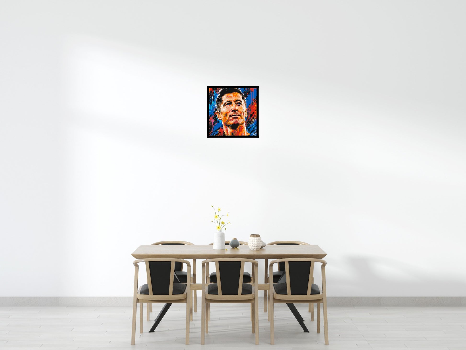 Robert Lewandowski Urban Pop - Brick Art Mosaic Kit 3x3 scene with frame
