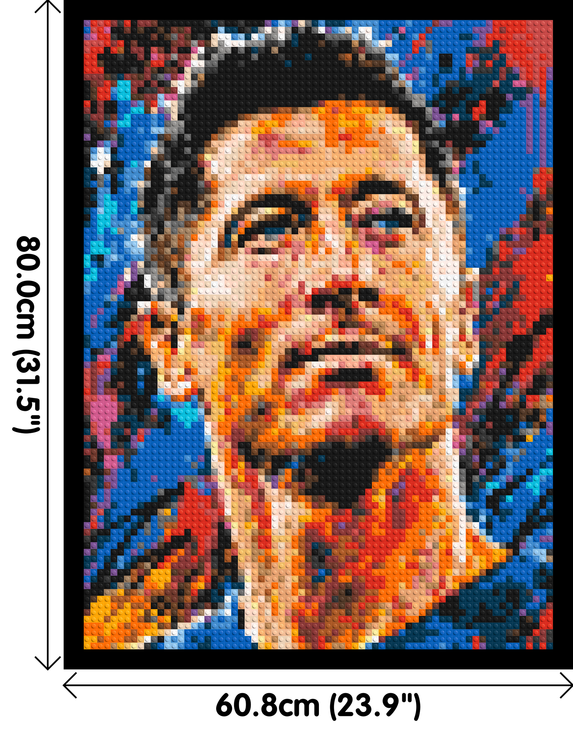 Robert Lewandowski Urban Pop - Brick Art Mosaic Kit 3x4 dimensions with frame