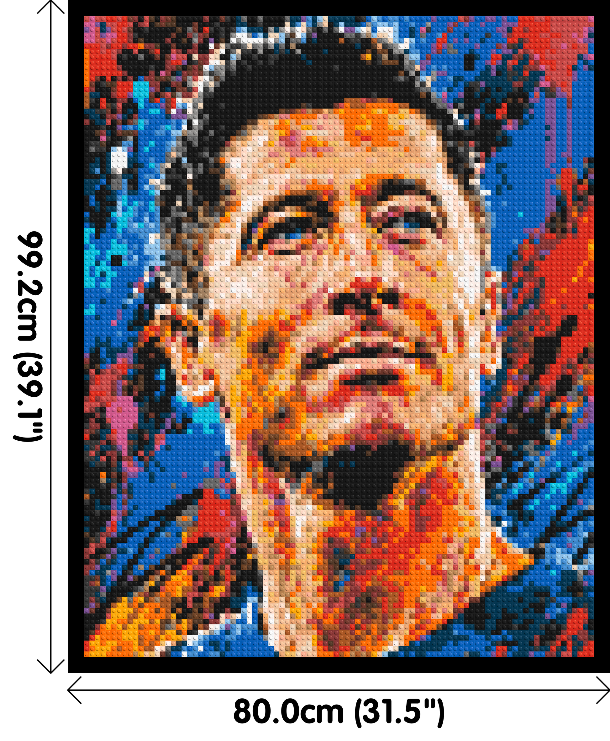 Robert Lewandowski Urban Pop - Brick Art Mosaic Kit 4x5 dimensions with frame