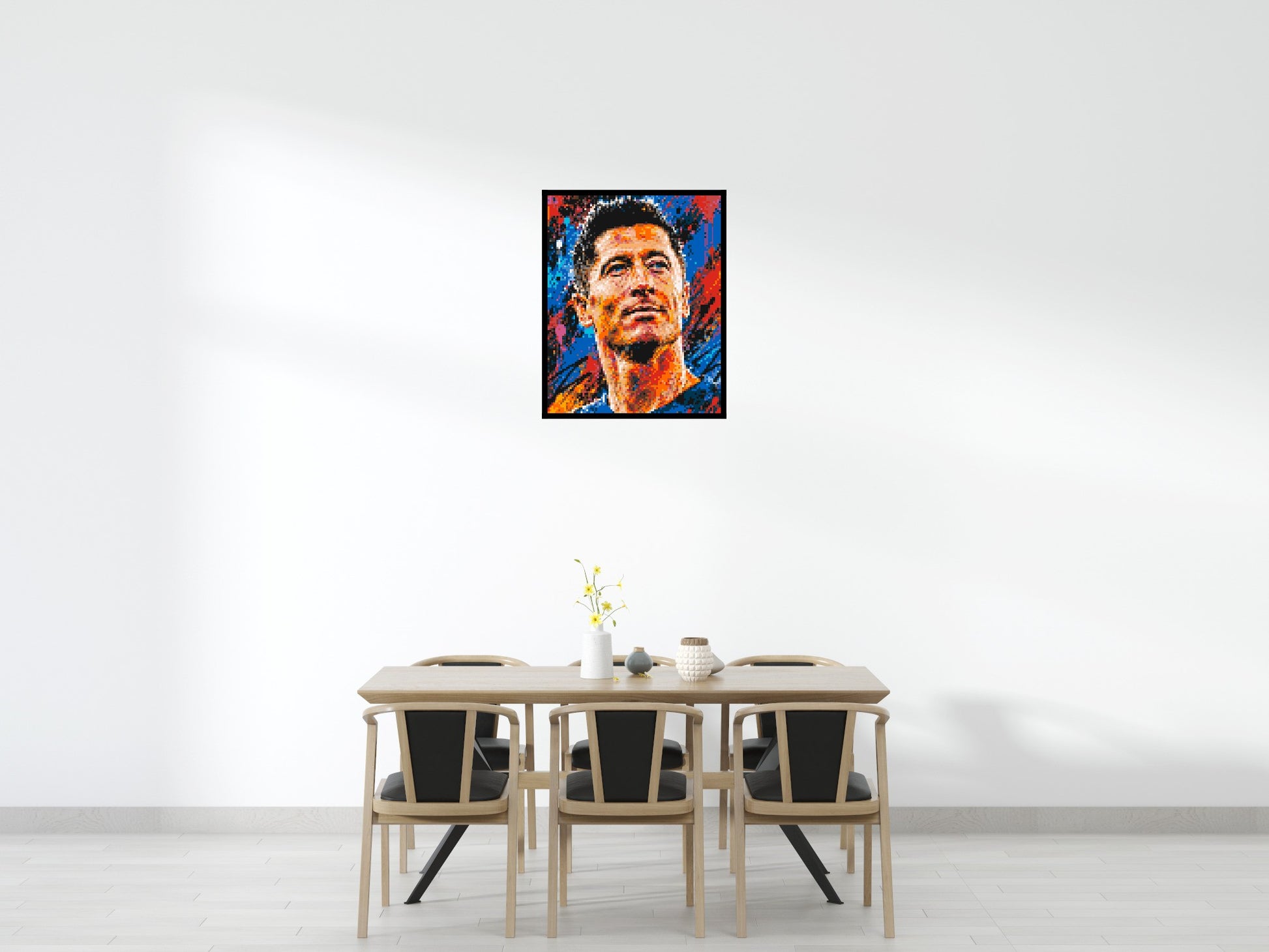 Robert Lewandowski Urban Pop - Brick Art Mosaic Kit 4x5 scene with frame