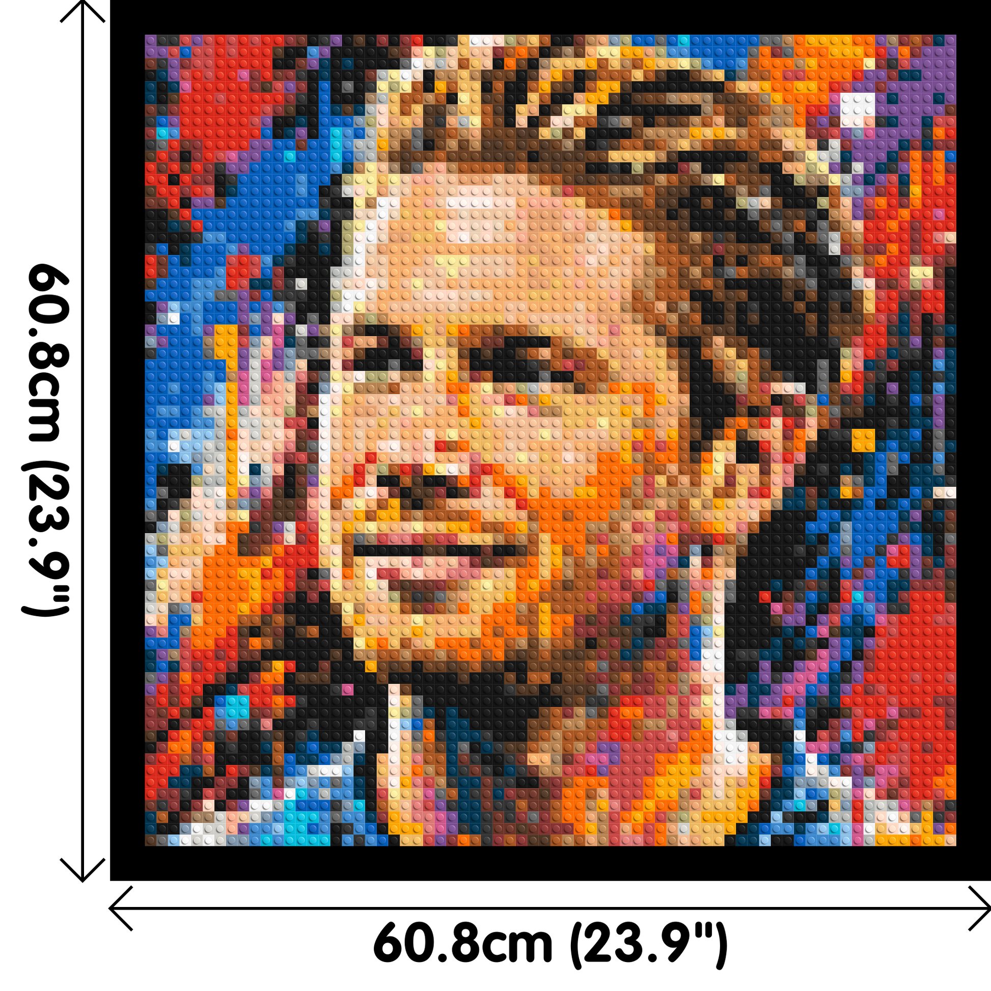 Kevin De Bruyne Urban Pop - Brick Art Mosaic Kit 3x3 dimensions with frame