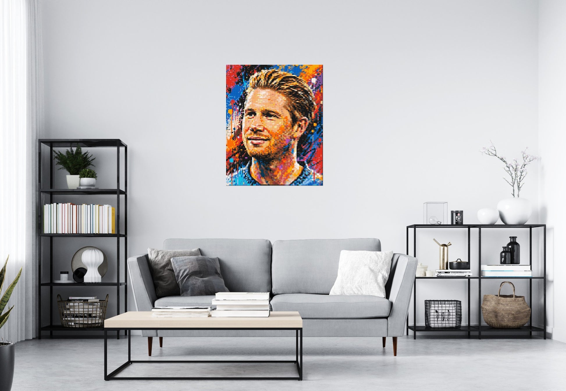 Kevin De Bruyne Urban Pop - Brick Art Mosaic Kit 4x5 scene