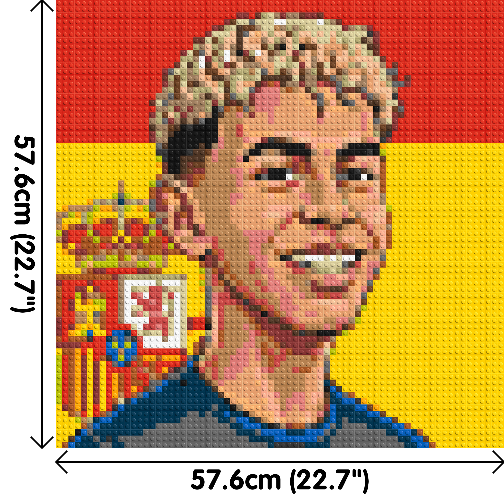 Lamine Yamal Caricature - Brick Art Mosaic Kit 3x3 dimensions