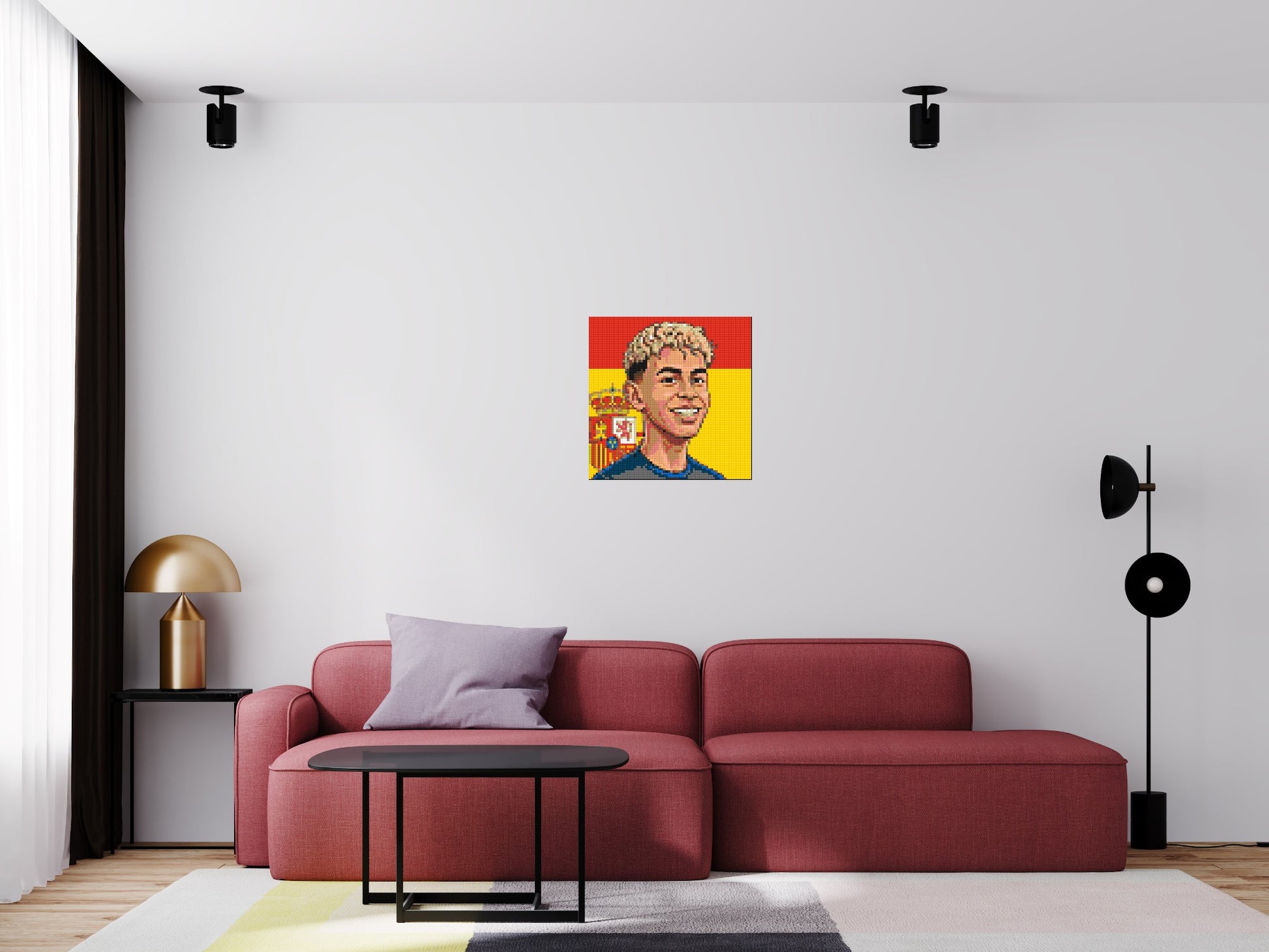 Lamine Yamal Caricature - Brick Art Mosaic Kit 3x3 scene