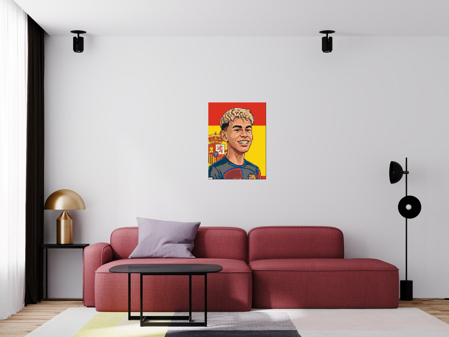 Lamine Yamal Caricature - Brick Art Mosaic Kit 3x4 large
