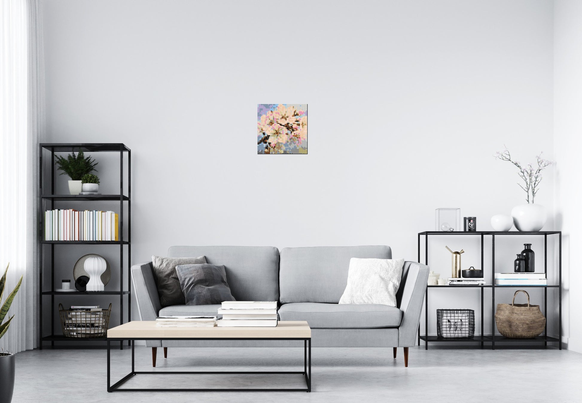 Cherry Blossom – A Moment of Fleeting Light by Joséphine Machalani - Brick Art Mosaic Kit 2x2 scene