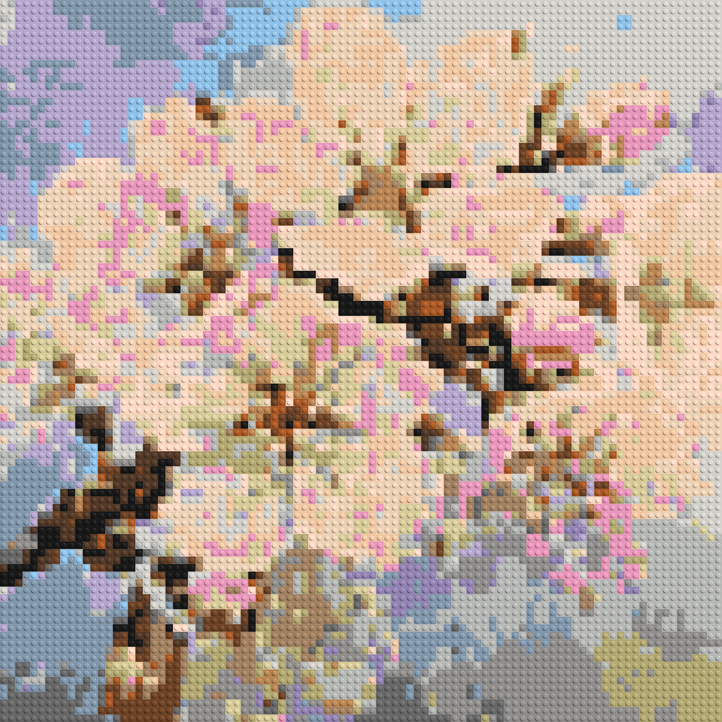 Cherry Blossom – A Moment of Fleeting Light by Joséphine Machalani - Brick Art Mosaic Kit 4x4 large
