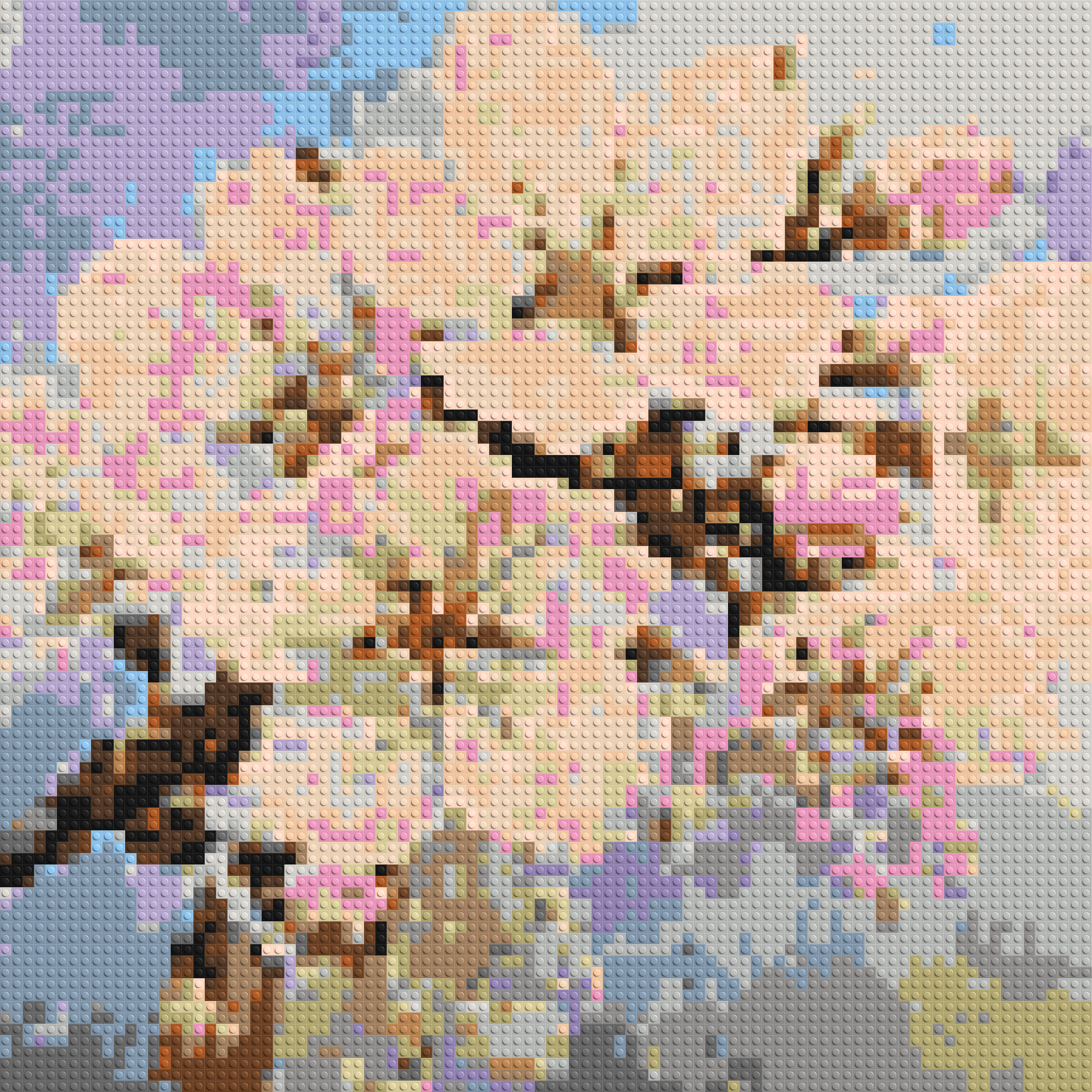 Cherry Blossom – A Moment of Fleeting Light by Joséphine Machalani - Brick Art Mosaic Kit 4x4 large