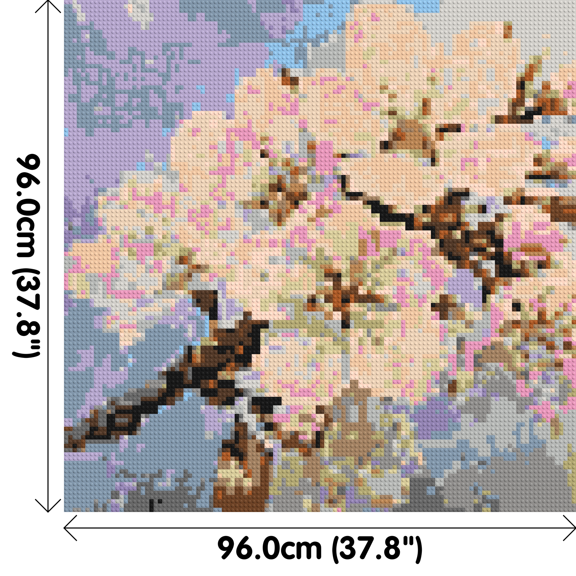 Cherry Blossom – A Moment of Fleeting Light by Joséphine Machalani - Brick Art Mosaic Kit 5x5 dimensions