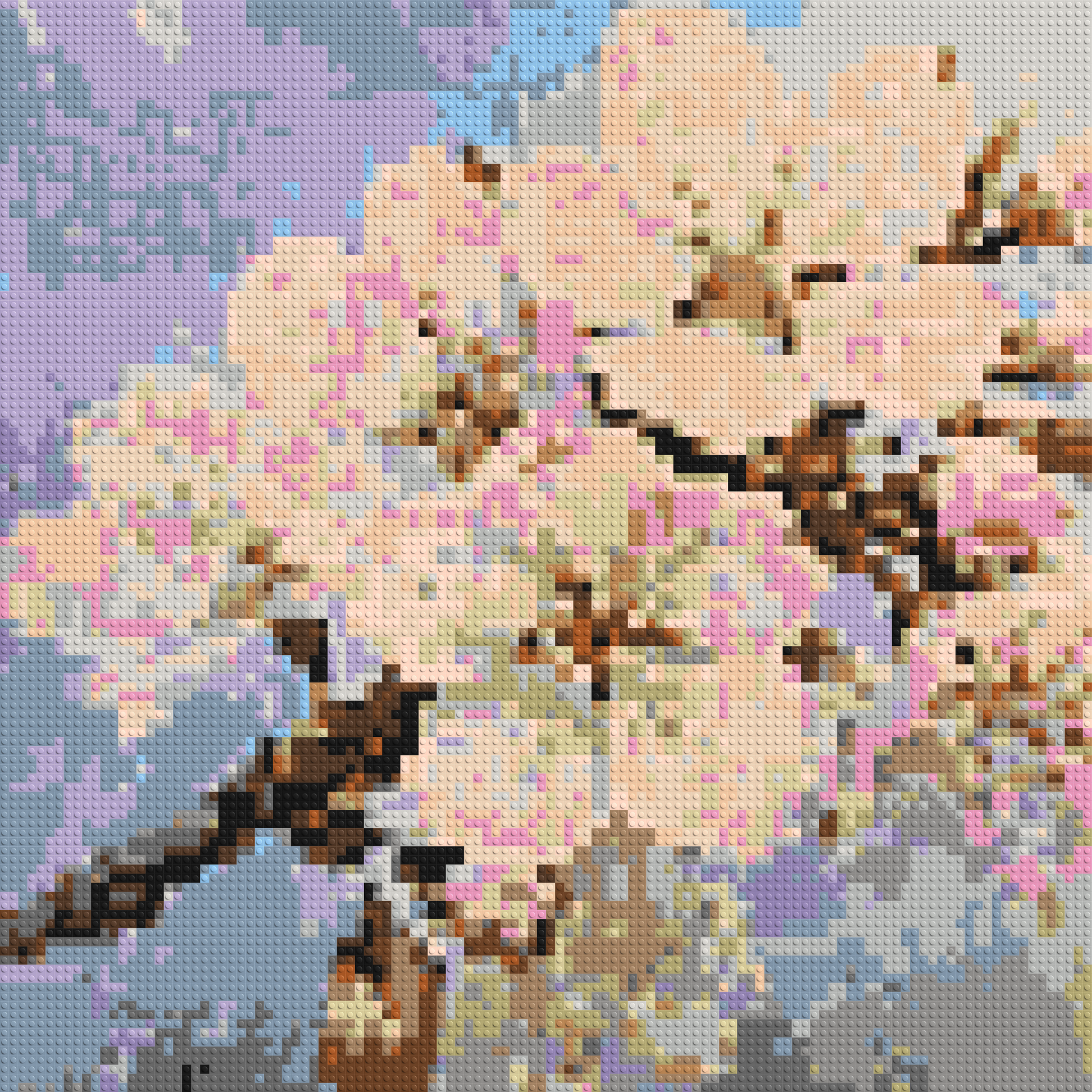 Cherry Blossom – A Moment of Fleeting Light by Joséphine Machalani - Brick Art Mosaic Kit 5x5 large
