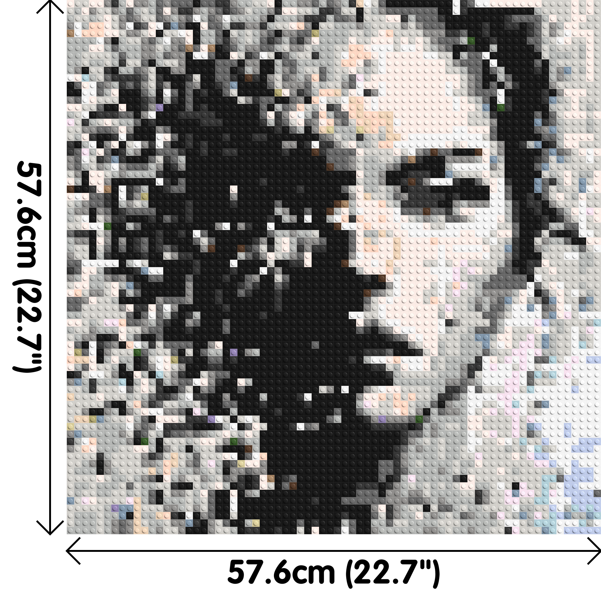 Evaporation – Between Presence and Disappearance by Joséphine Machalani - Brick Art Mosaic Kit 3x3 dimensions