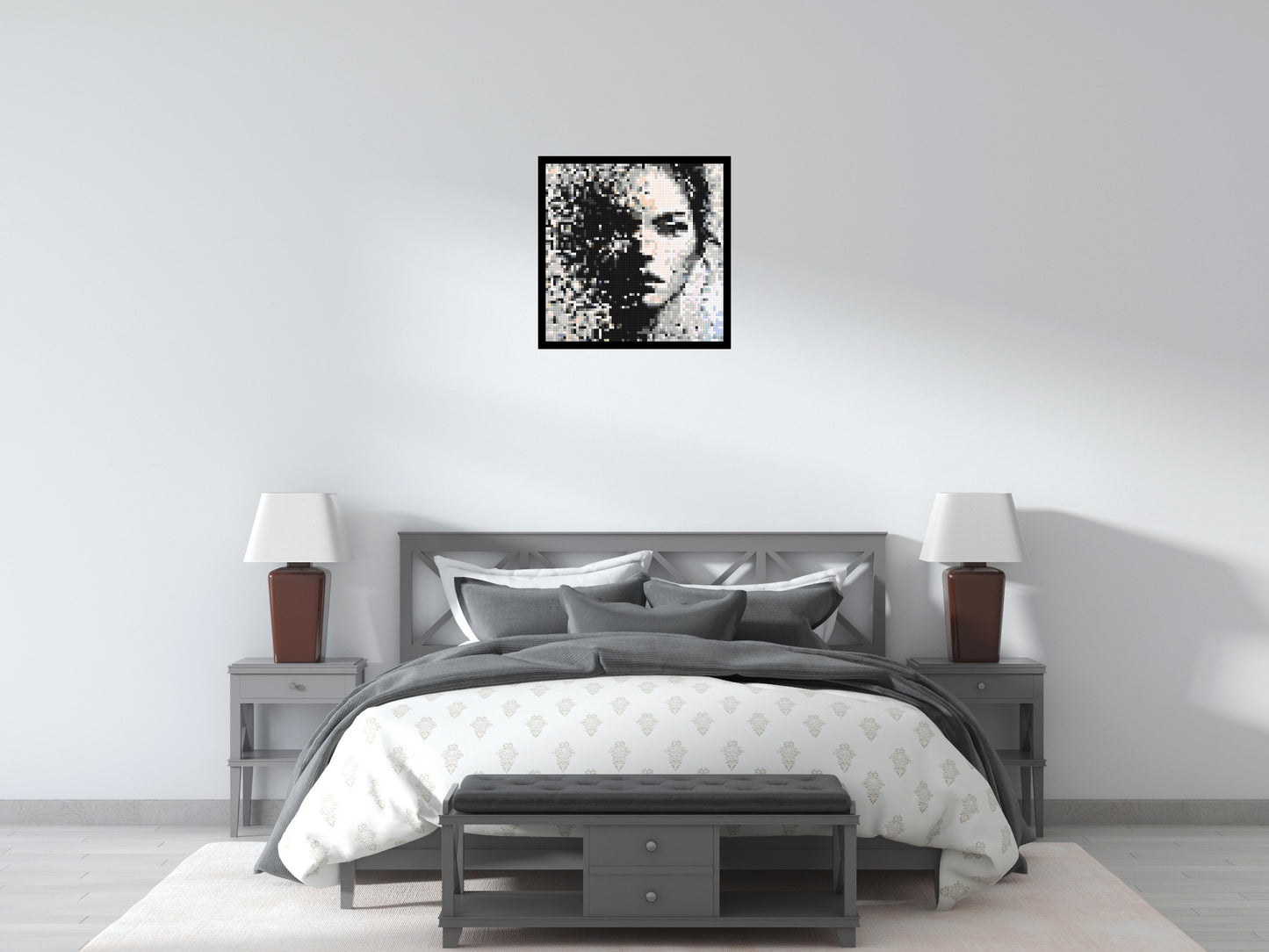 Evaporation – Between Presence and Disappearance by Joséphine Machalani - Brick Art Mosaic Kit 3x3 large