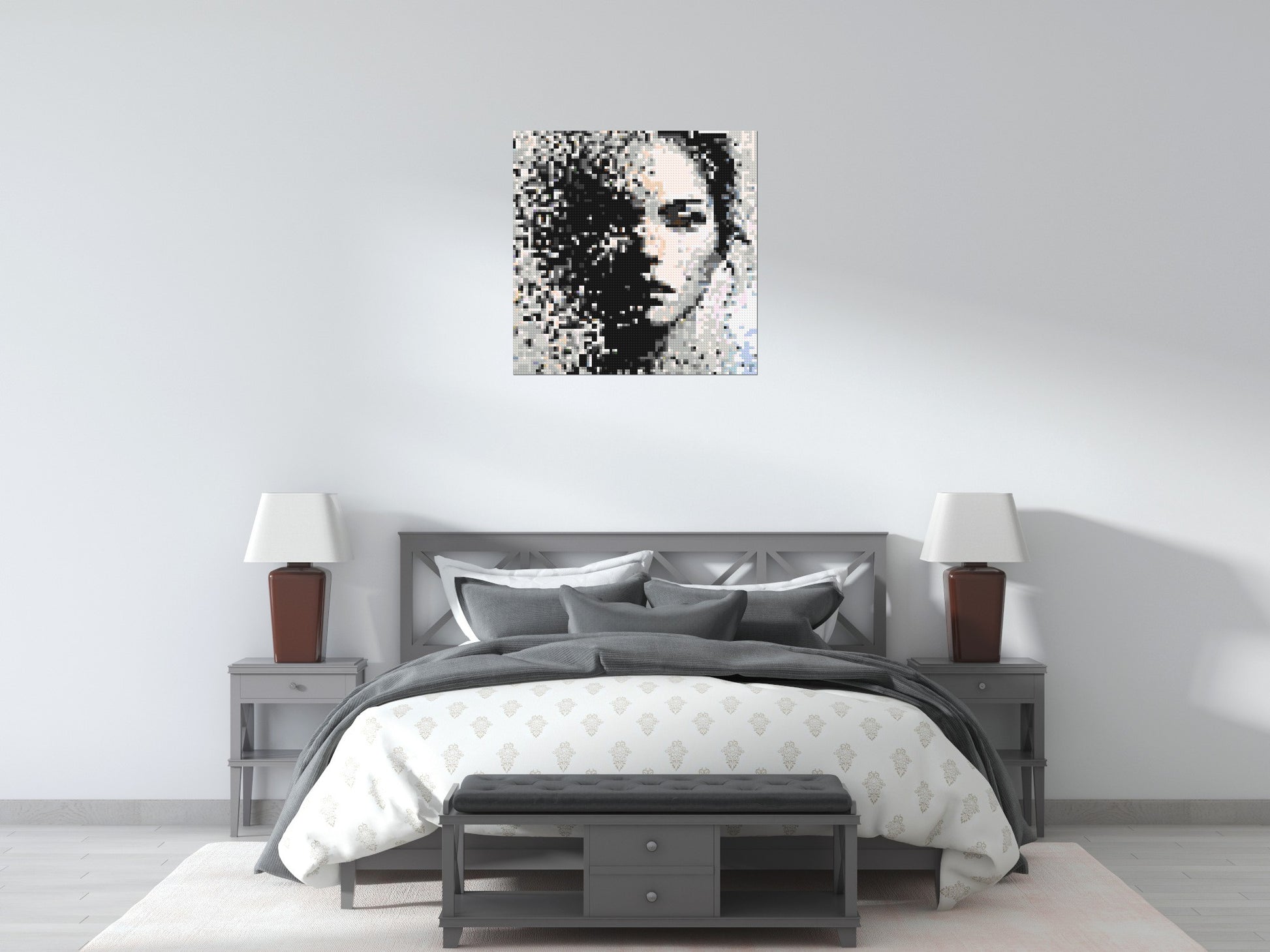 Evaporation – Between Presence and Disappearance by Joséphine Machalani - Brick Art Mosaic Kit 4x4 scene