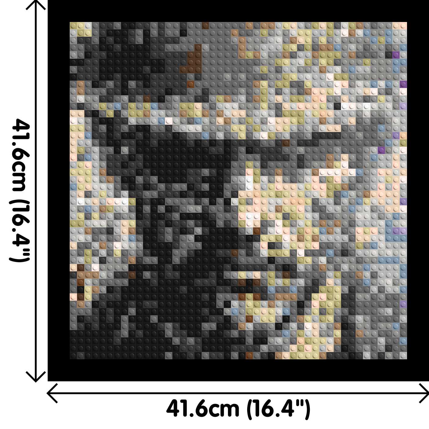 Incognito – A Presence Hidden in Plain Sight by Joséphine Machalani - Brick Art Mosaic Kit 2x2 dimensions with frame