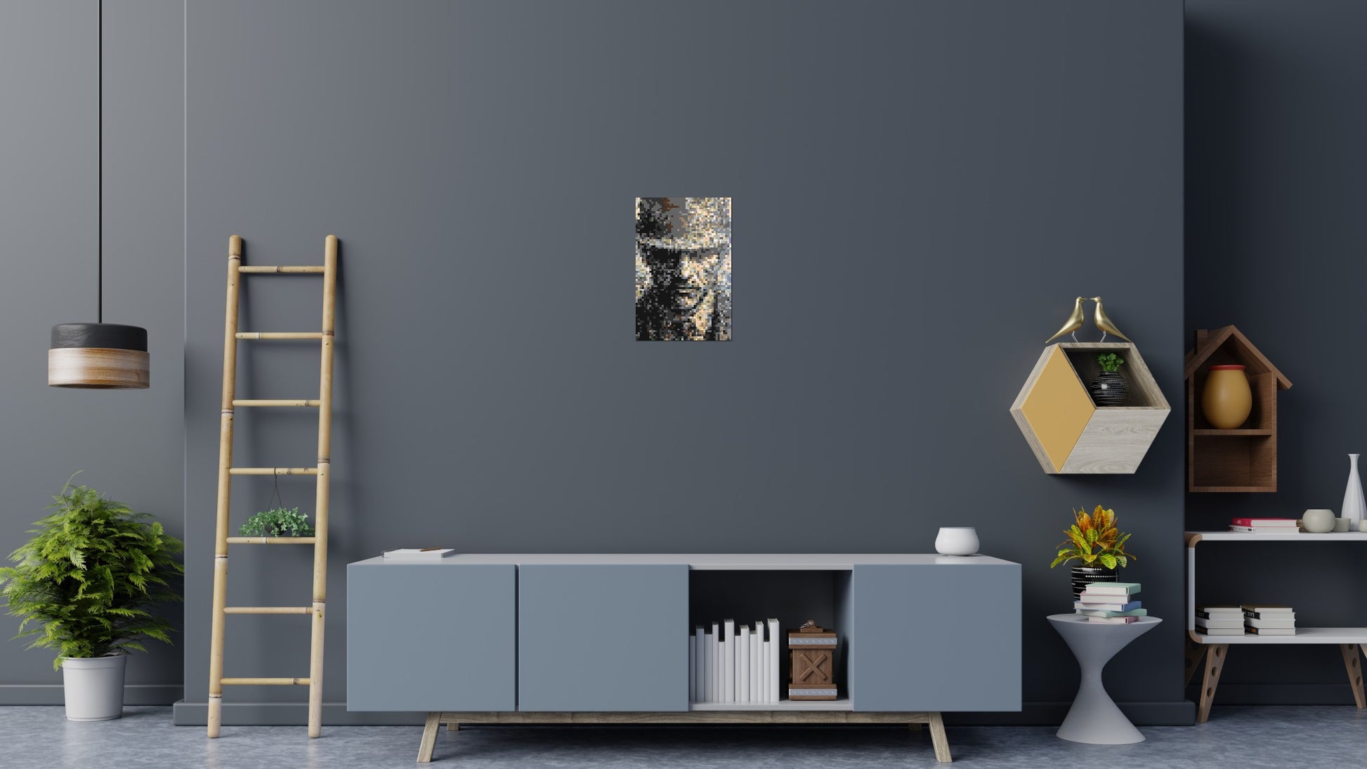Incognito – A Presence Hidden in Plain Sight by Joséphine Machalani - Brick Art Mosaic Kit 2x3 scene