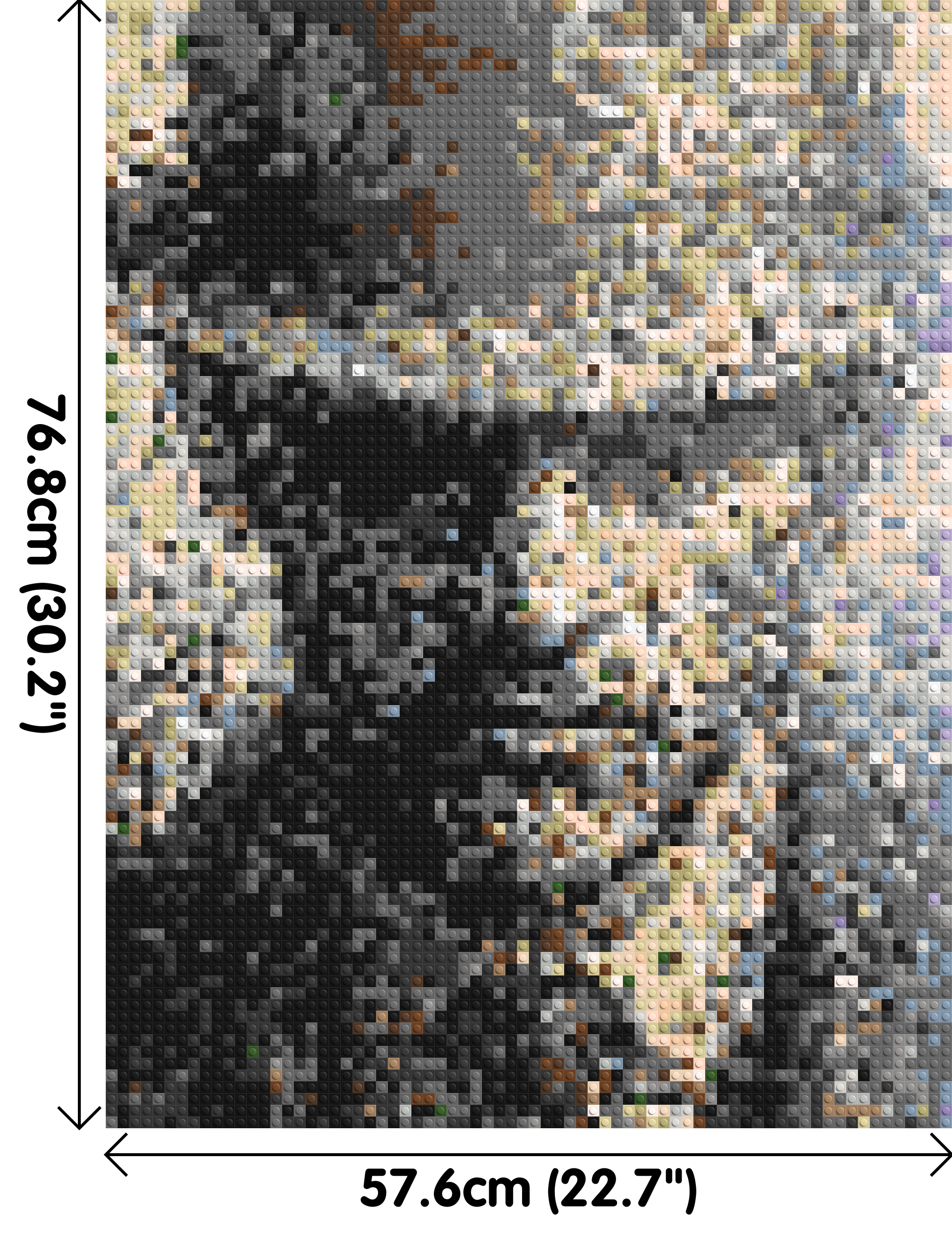 Incognito – A Presence Hidden in Plain Sight by Joséphine Machalani - Brick Art Mosaic Kit 3x4 dimensions