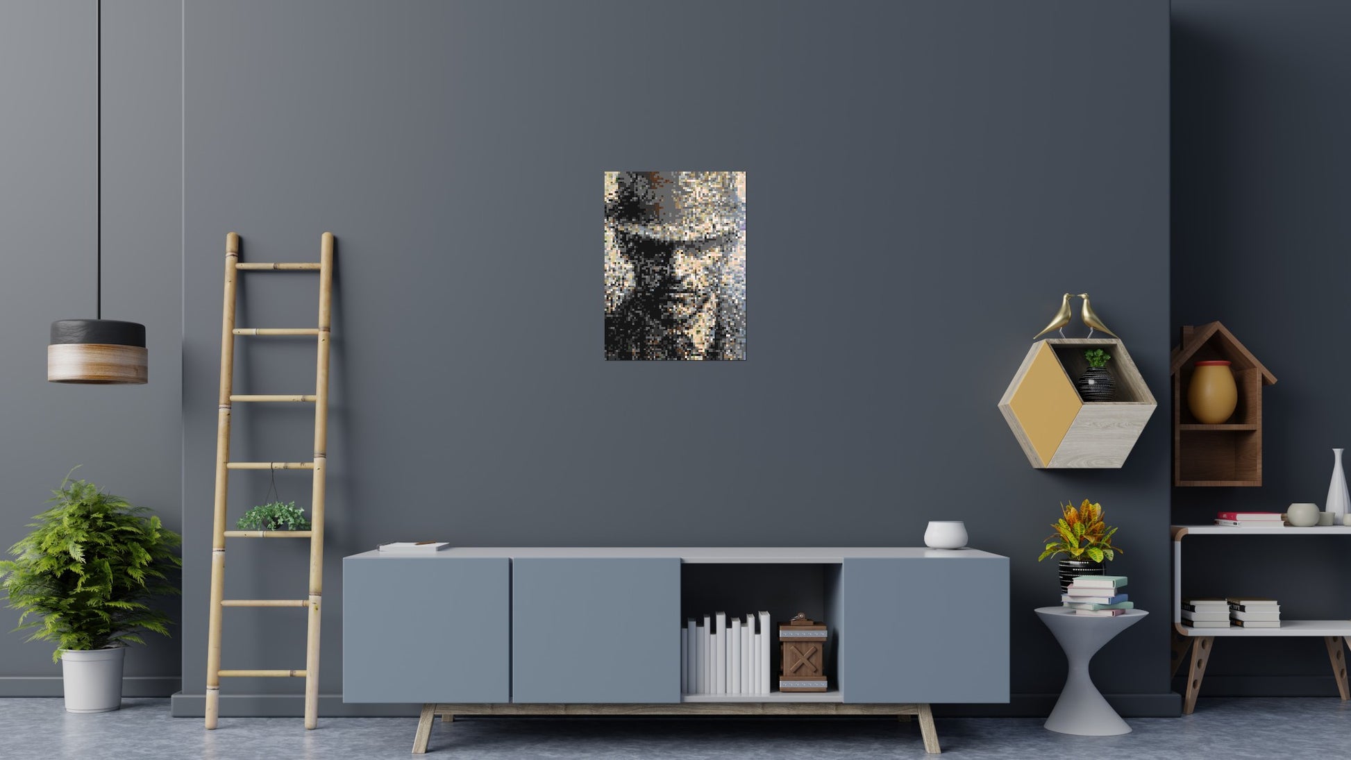Incognito – A Presence Hidden in Plain Sight by Joséphine Machalani - Brick Art Mosaic Kit 3x4 scene