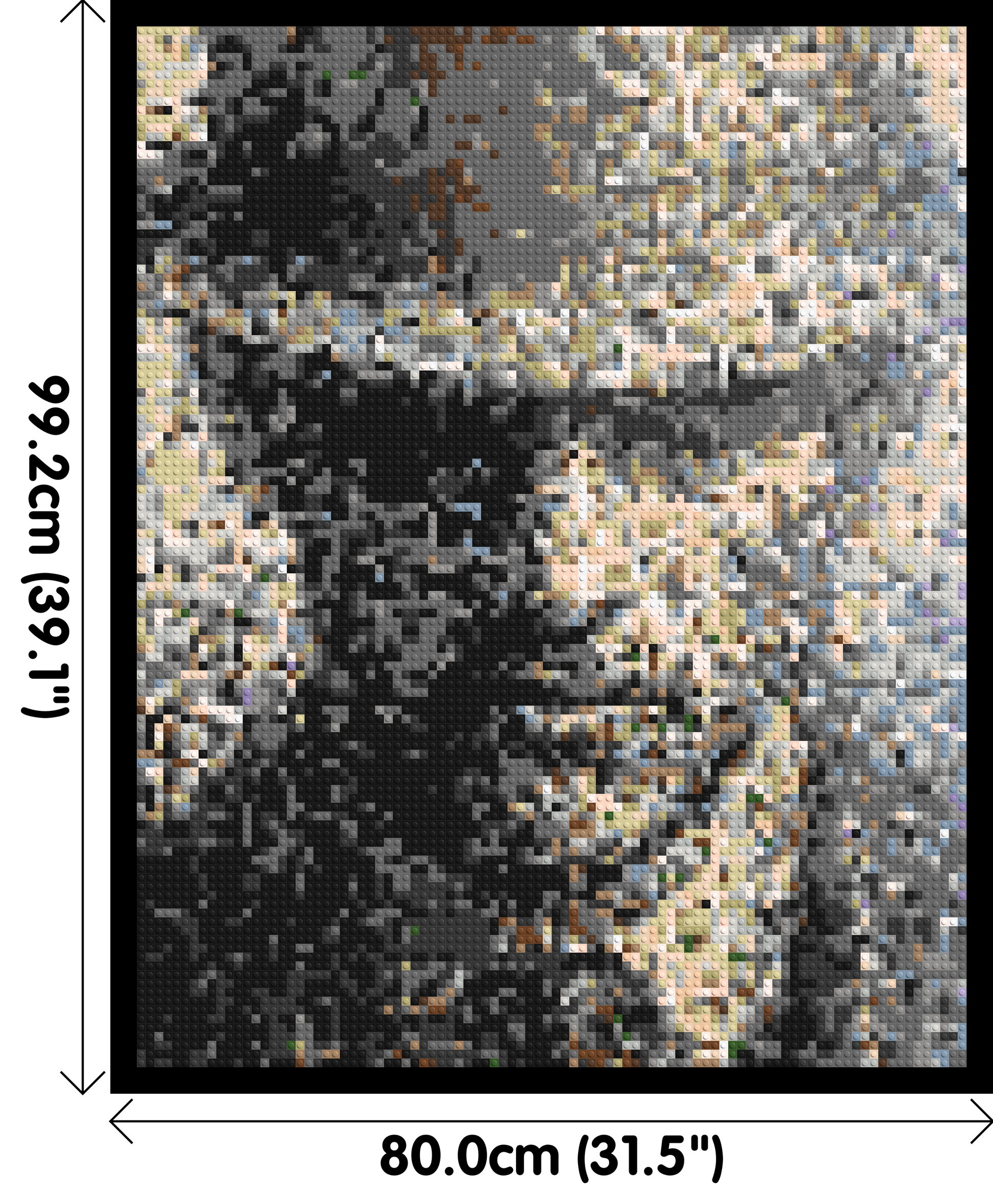 Incognito – A Presence Hidden in Plain Sight by Joséphine Machalani - Brick Art Mosaic Kit 4x5 dimensions with frame