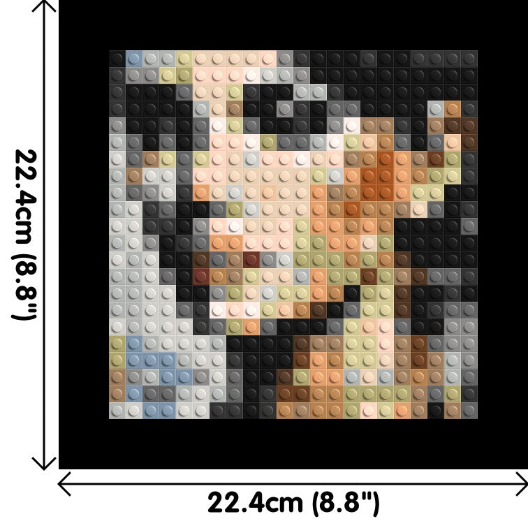 Moon – A Whisper of Silver Light by Joséphine Machalani - Brick Art Mosaic Kit 1x1 dimensions with frame