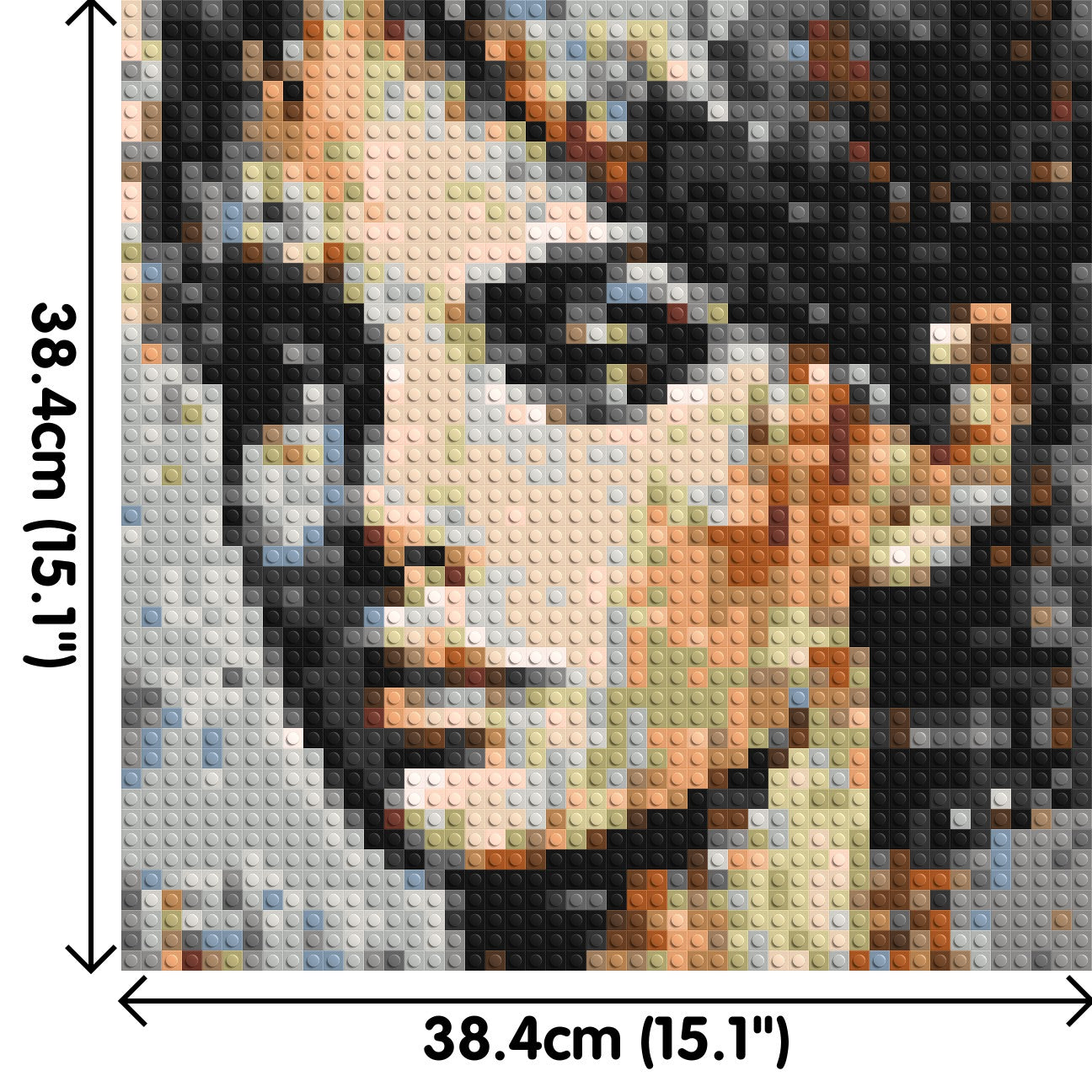 Moon – A Whisper of Silver Light by Joséphine Machalani - Brick Art Mosaic Kit 2x2 dimensions