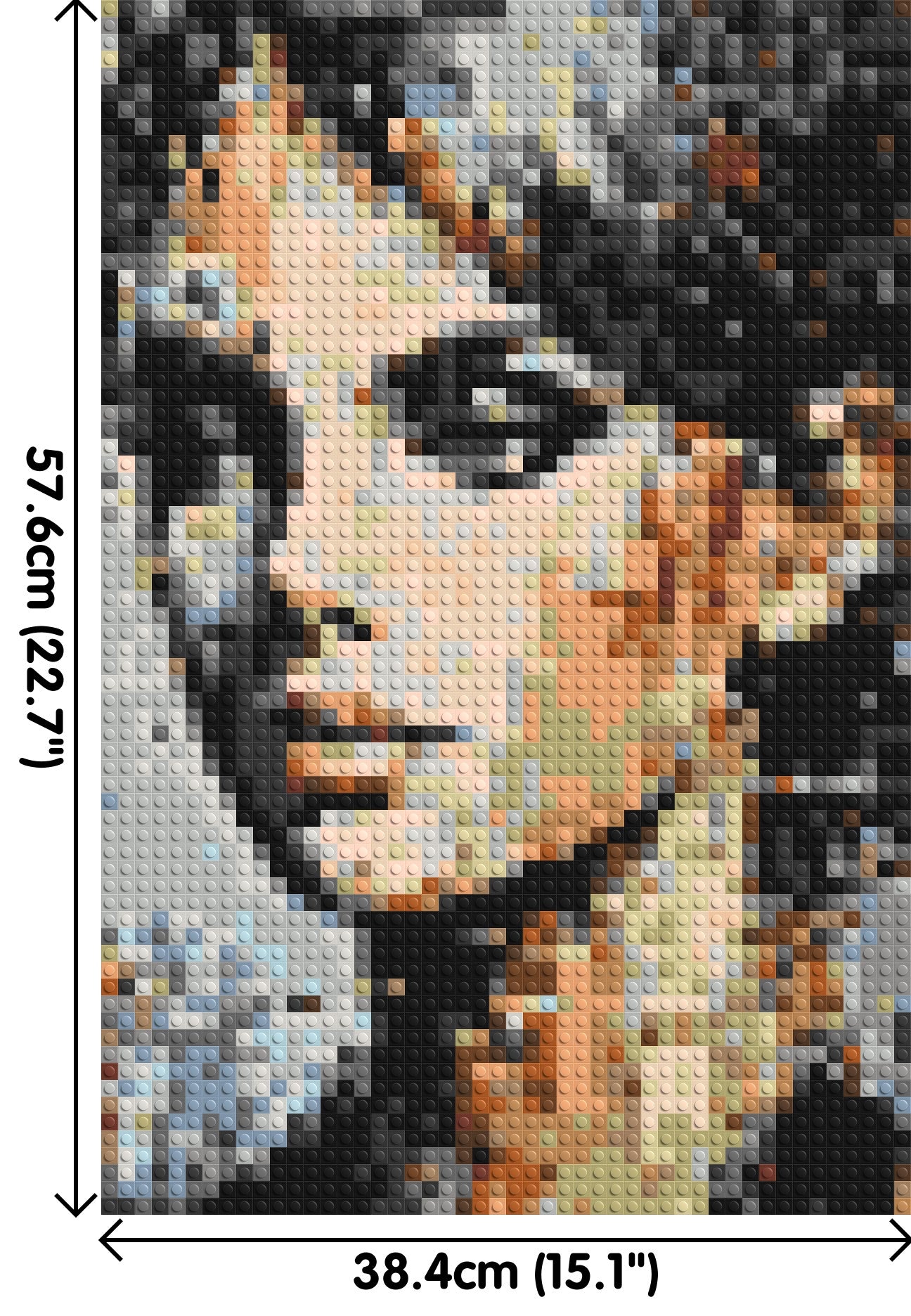 Moon – A Whisper of Silver Light by Joséphine Machalani - Brick Art Mosaic Kit 2x3 large