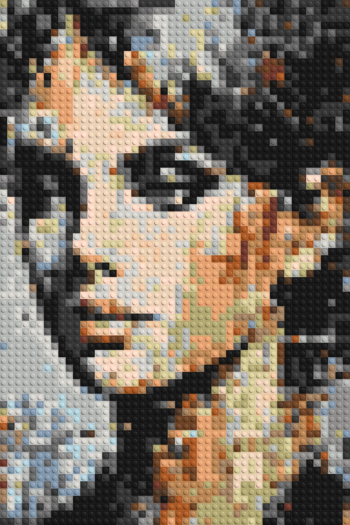 Moon – A Whisper of Silver Light by Joséphine Machalani - Brick Art Mosaic Kit 2x3 large