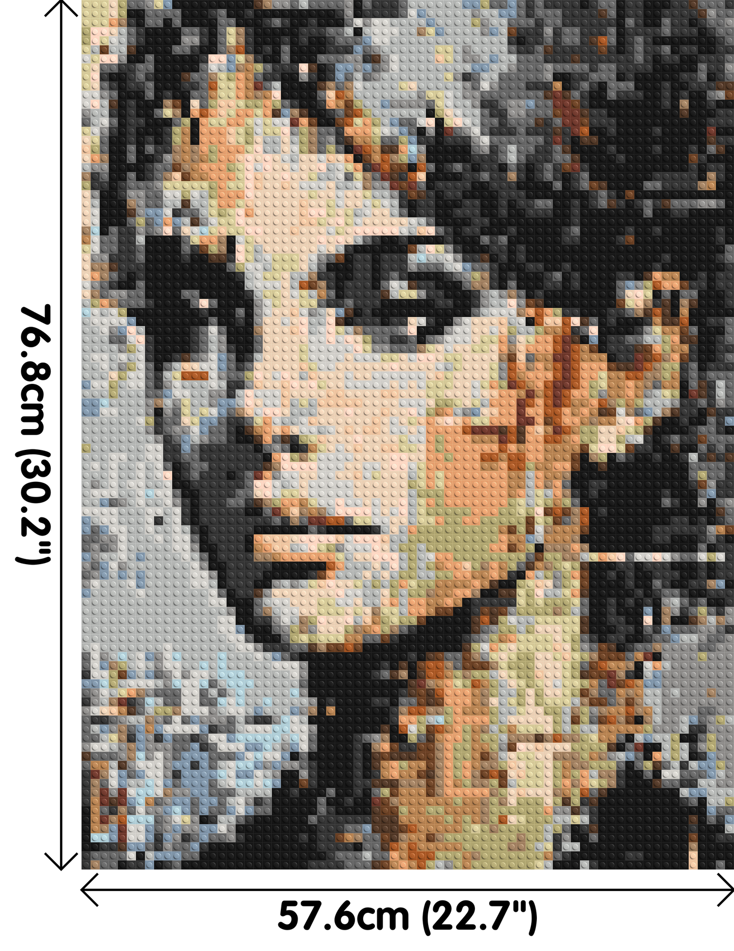 Moon – A Whisper of Silver Light by Joséphine Machalani - Brick Art Mosaic Kit 3x4 large