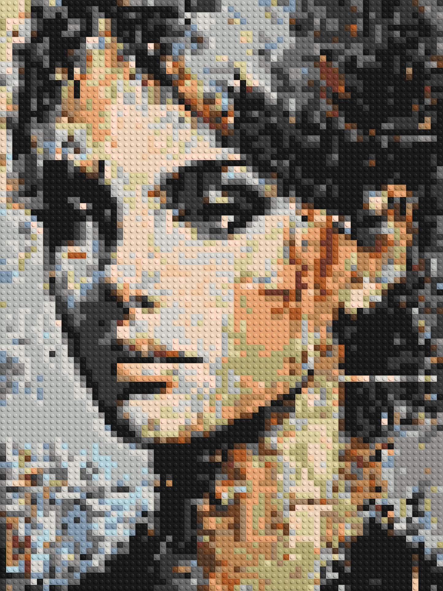 Moon – A Whisper of Silver Light by Joséphine Machalani - Brick Art Mosaic Kit 3x4 large
