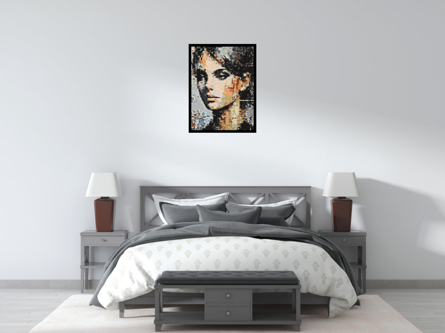 Moon – A Whisper of Silver Light by Joséphine Machalani - Brick Art Mosaic Kit 3x4 large