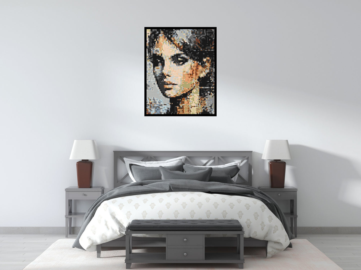 Moon – A Whisper of Silver Light by Joséphine Machalani - Brick Art Mosaic Kit 4x5 large