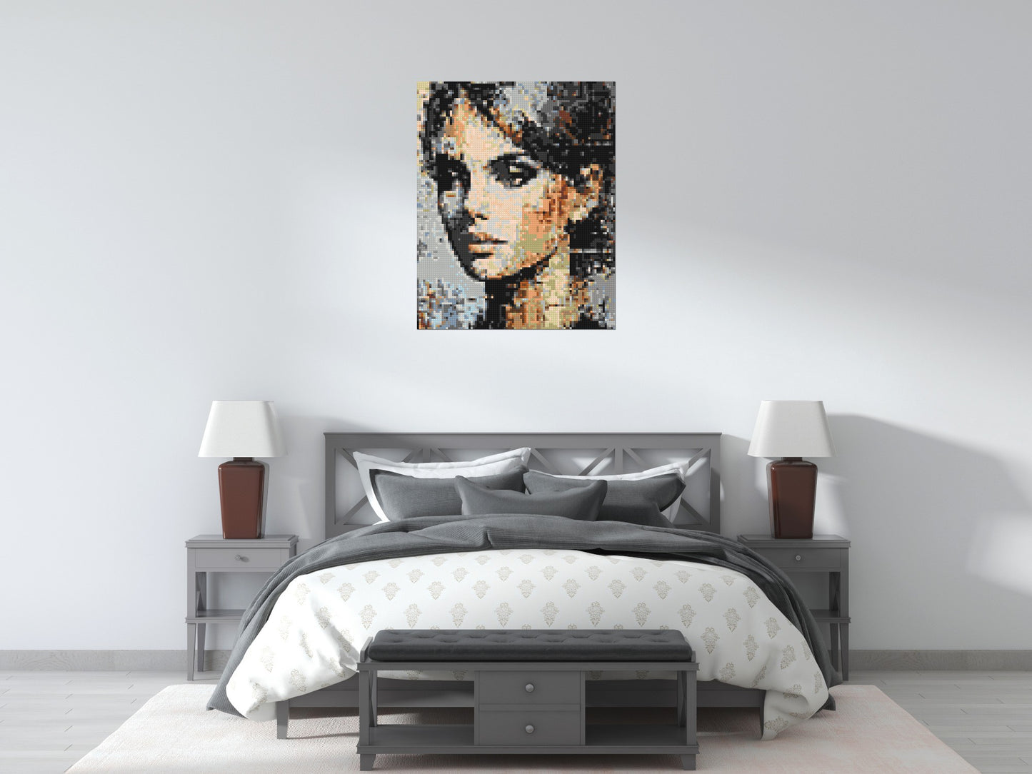 Moon – A Whisper of Silver Light by Joséphine Machalani - Brick Art Mosaic Kit 4x5 large