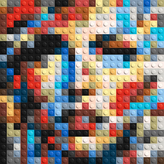 Eccentric – A Dance of Unpredictable Color by Joséphine Machalani - Brick Art Mosaic Kit 1x1 large